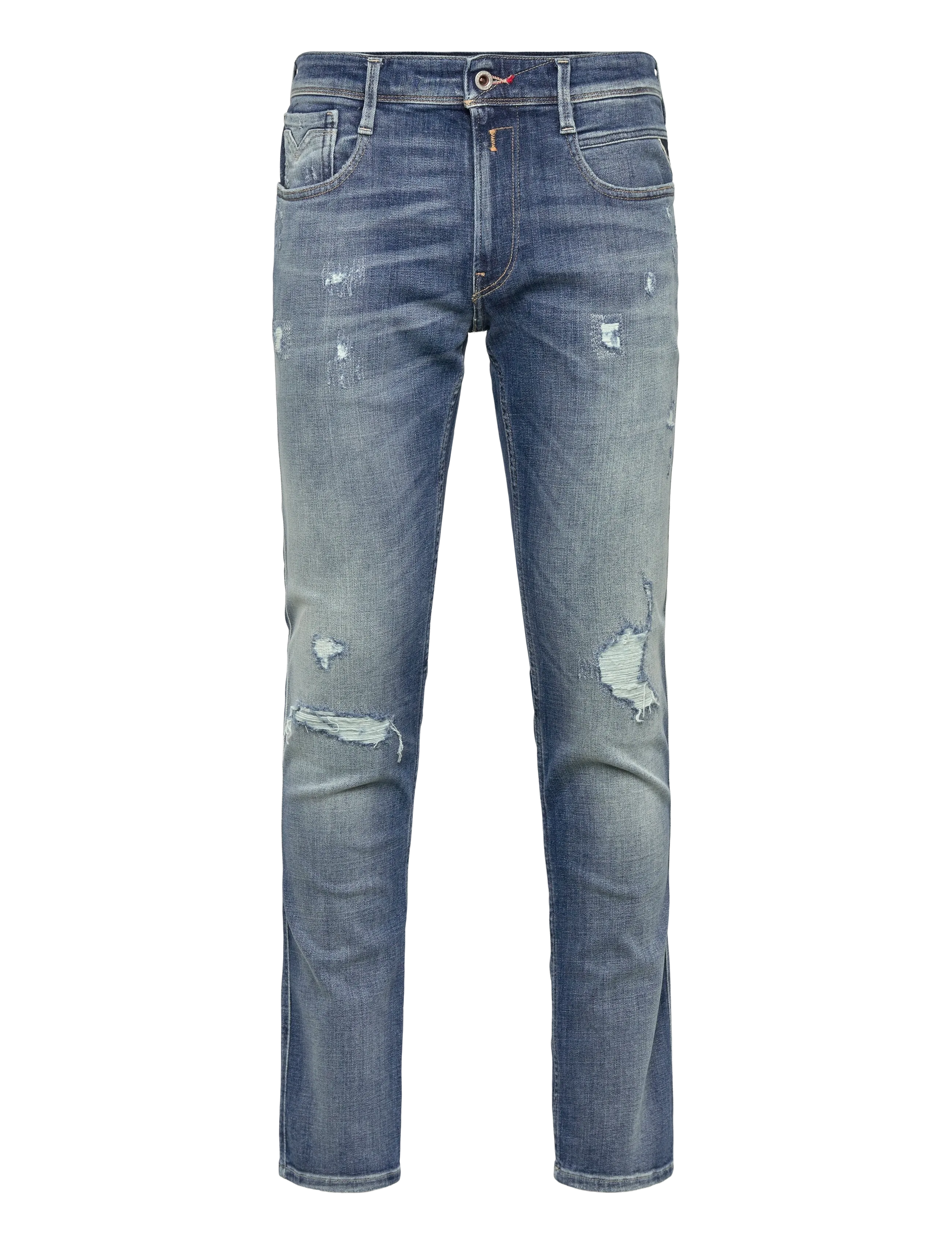 REPLAY Anbass Hosen Slim Aged Blau - 34x34 - Herren