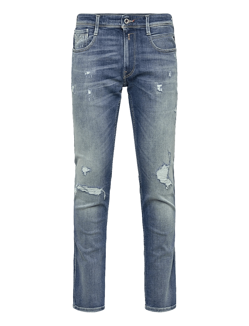 Replay - ANBASS Trousers SLIM AGED - slim jeans - medium blue - 1