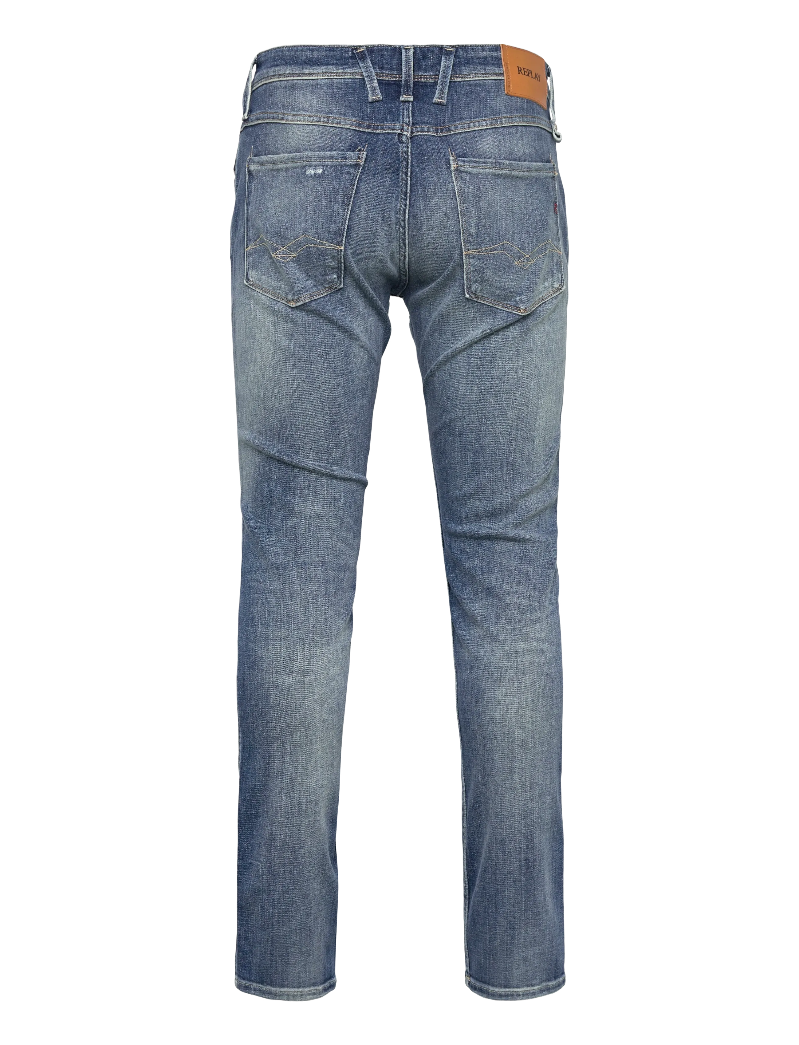 Replay - ANBASS Trousers SLIM AGED - slim jeans - medium blue - 2