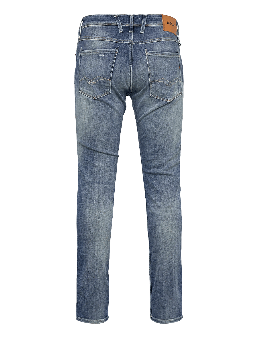 Replay - ANBASS Trousers SLIM AGED - slim jeans - medium blue - 2