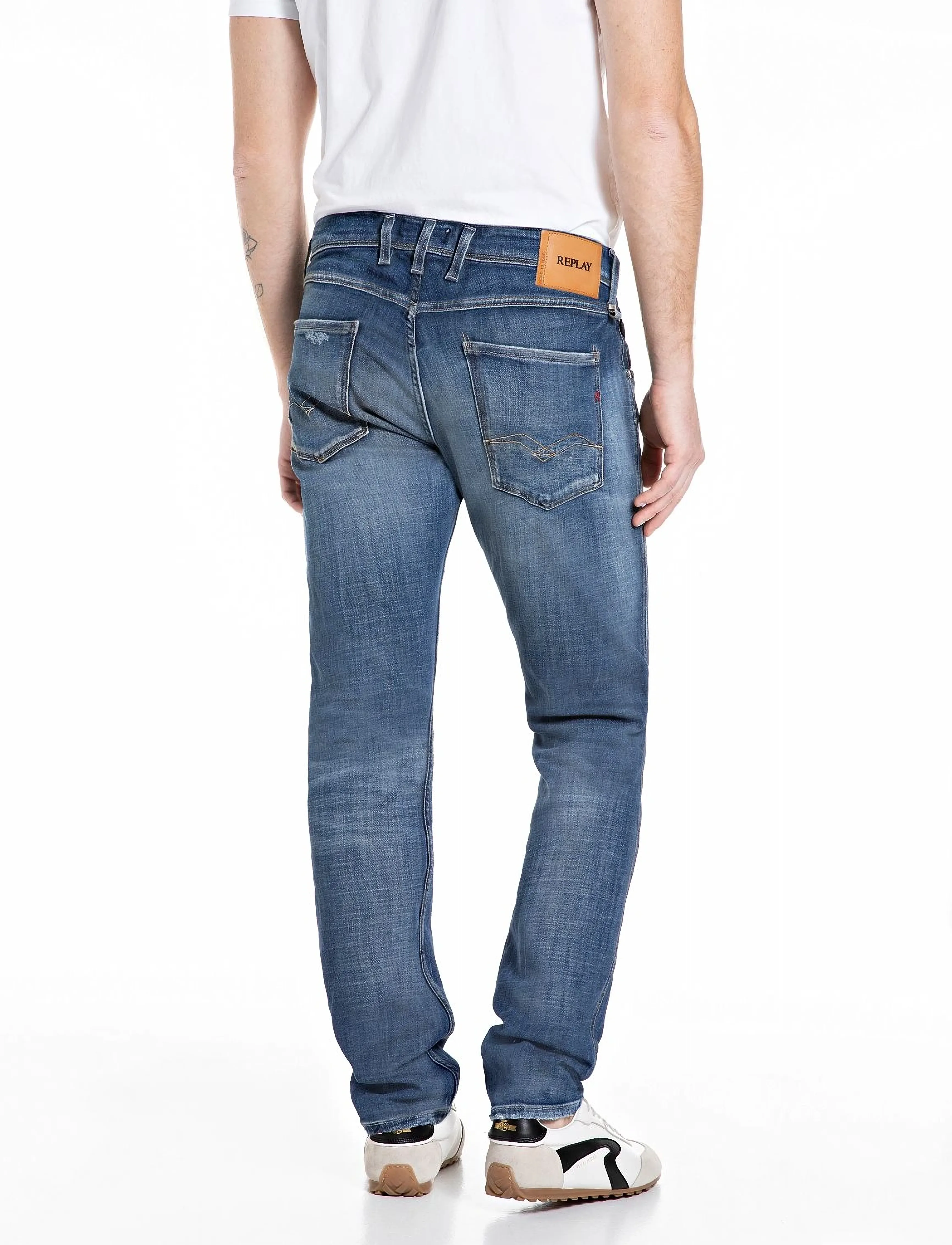 REPLAY Anbass Trousers Slim Aged slim fit jeans herr – bild 2