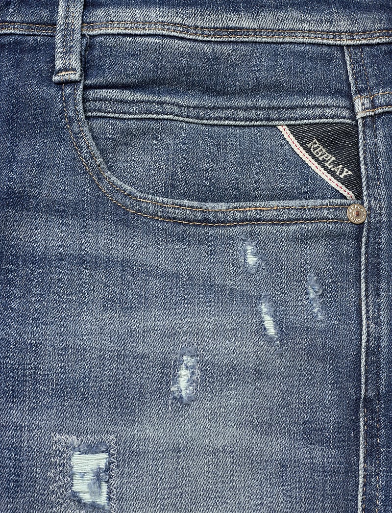 Replay - ANBASS Trousers SLIM AGED - slim jeans - medium blue - 4