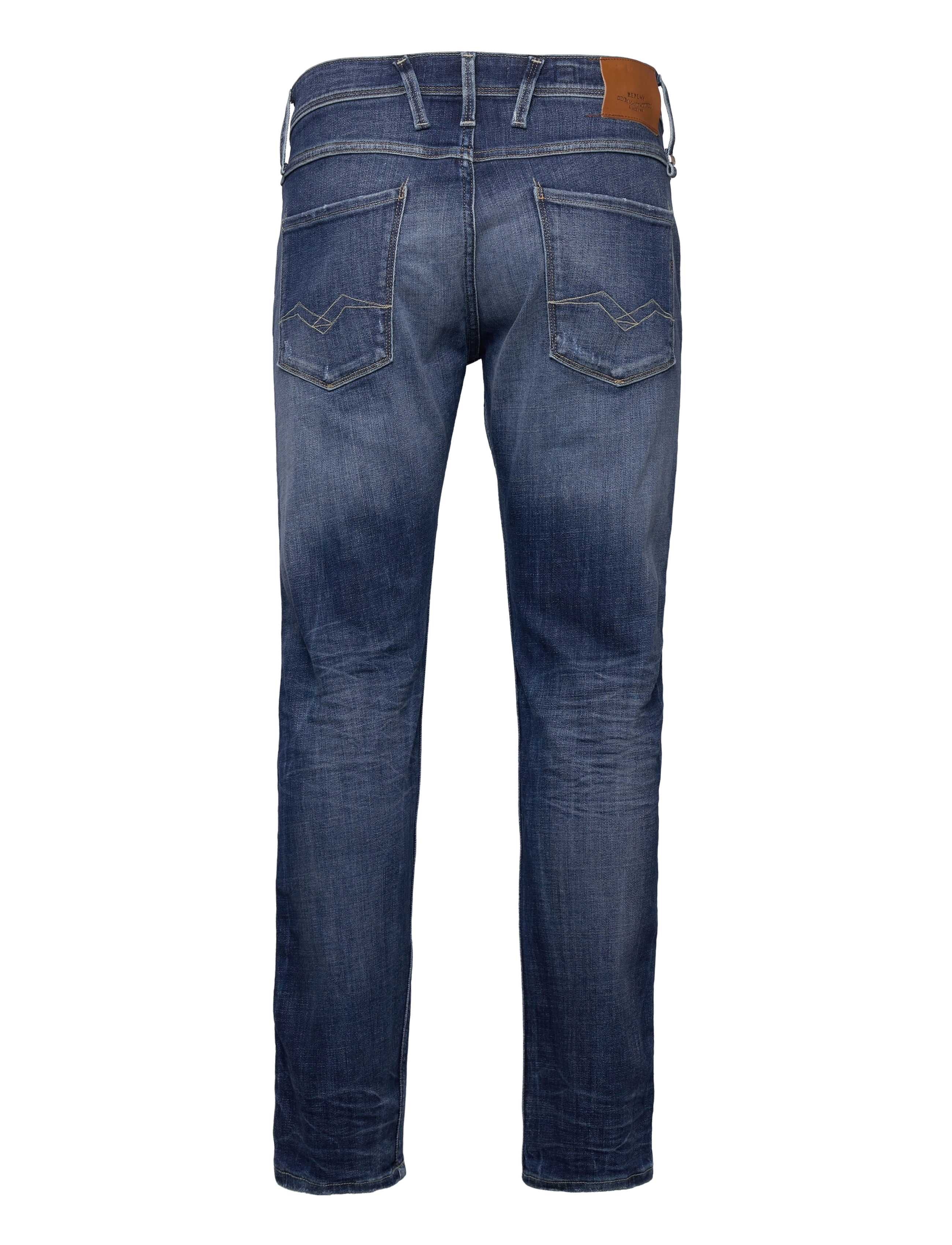 Replay - ANBASS Trousers SLIM AGED - medium blue - 1
