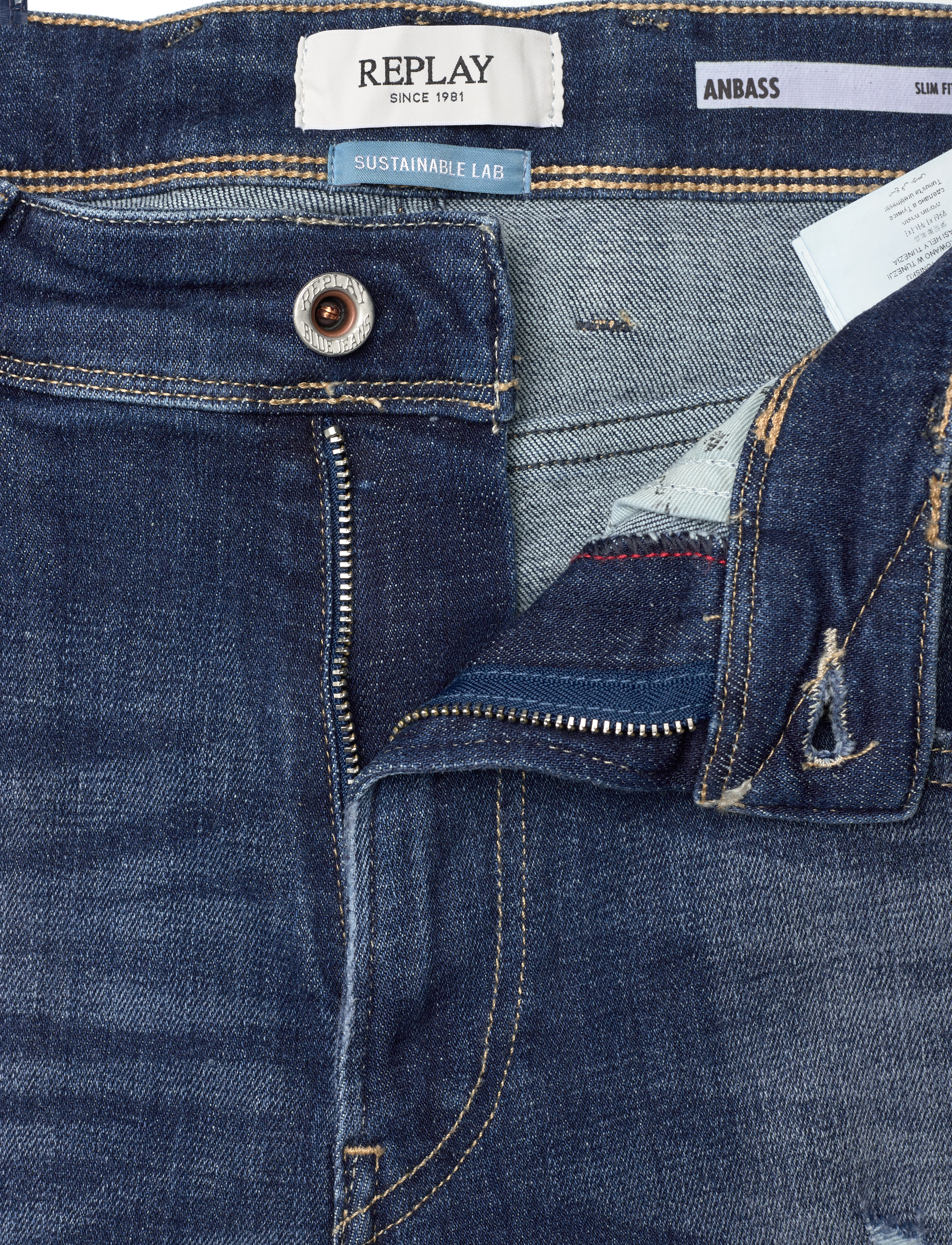 Replay - ANBASS Trousers SLIM - blue - 5