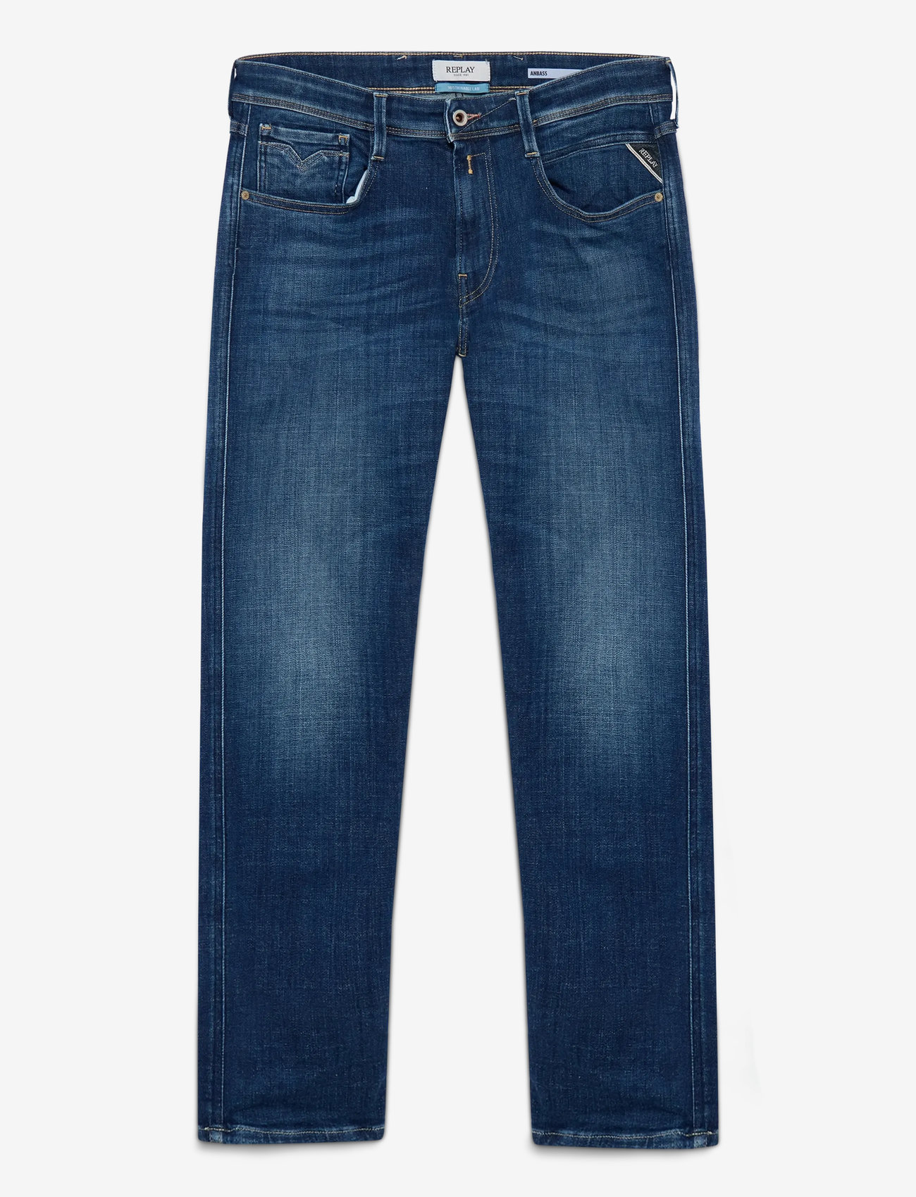 Replay - ANBASS Trousers SLIM AGED - slim jeans - blue - 1