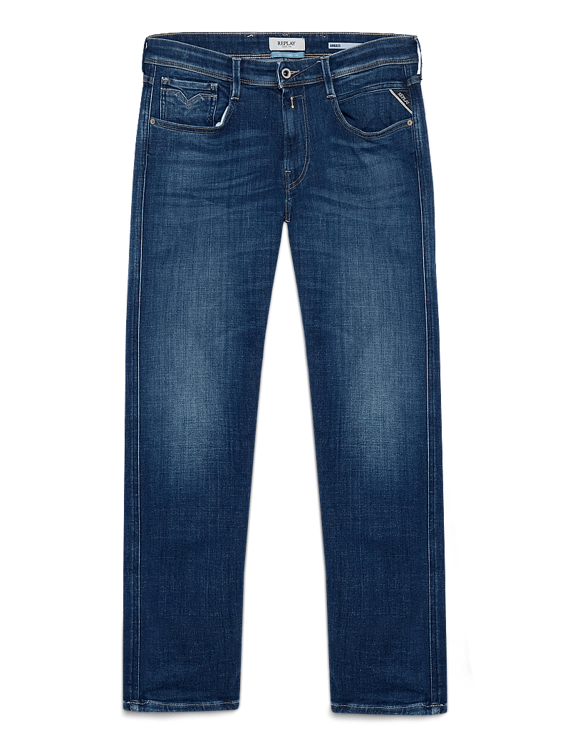 Replay - ANBASS Trousers SLIM AGED - slim jeans - blue - 1