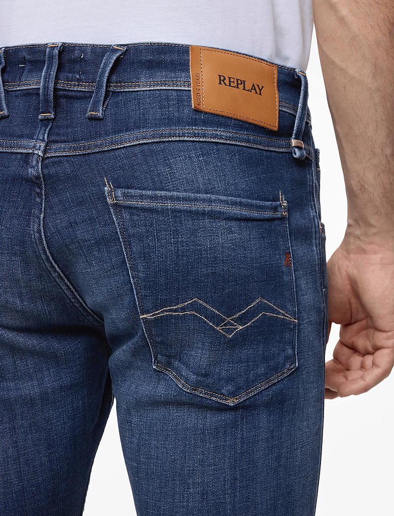 Replay - ANBASS Trousers SLIM AGED - slim jeans - blue - 5