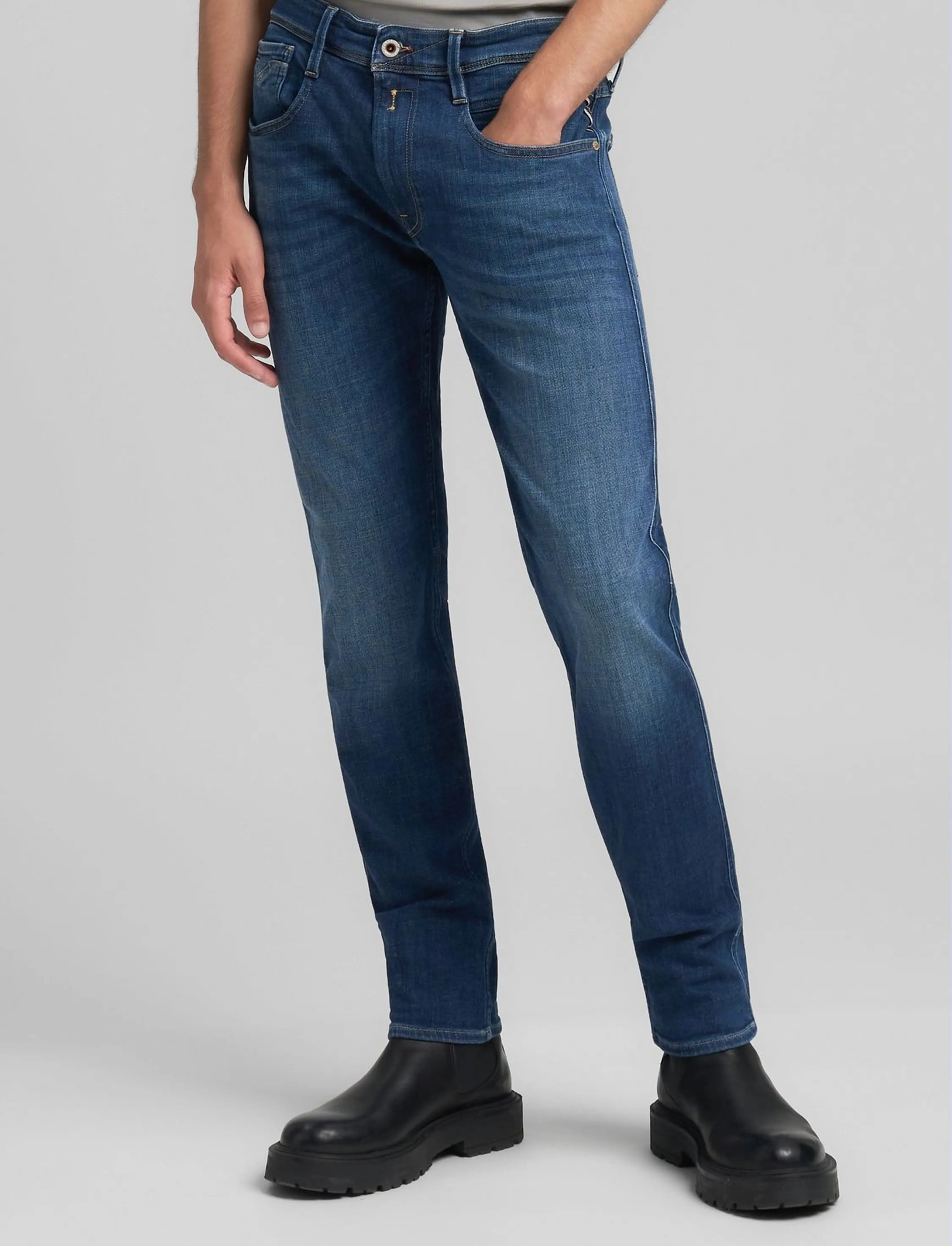 Replay - ANBASS Trousers SLIM AGED,Sustainable - slim fit jeans - blue - 3