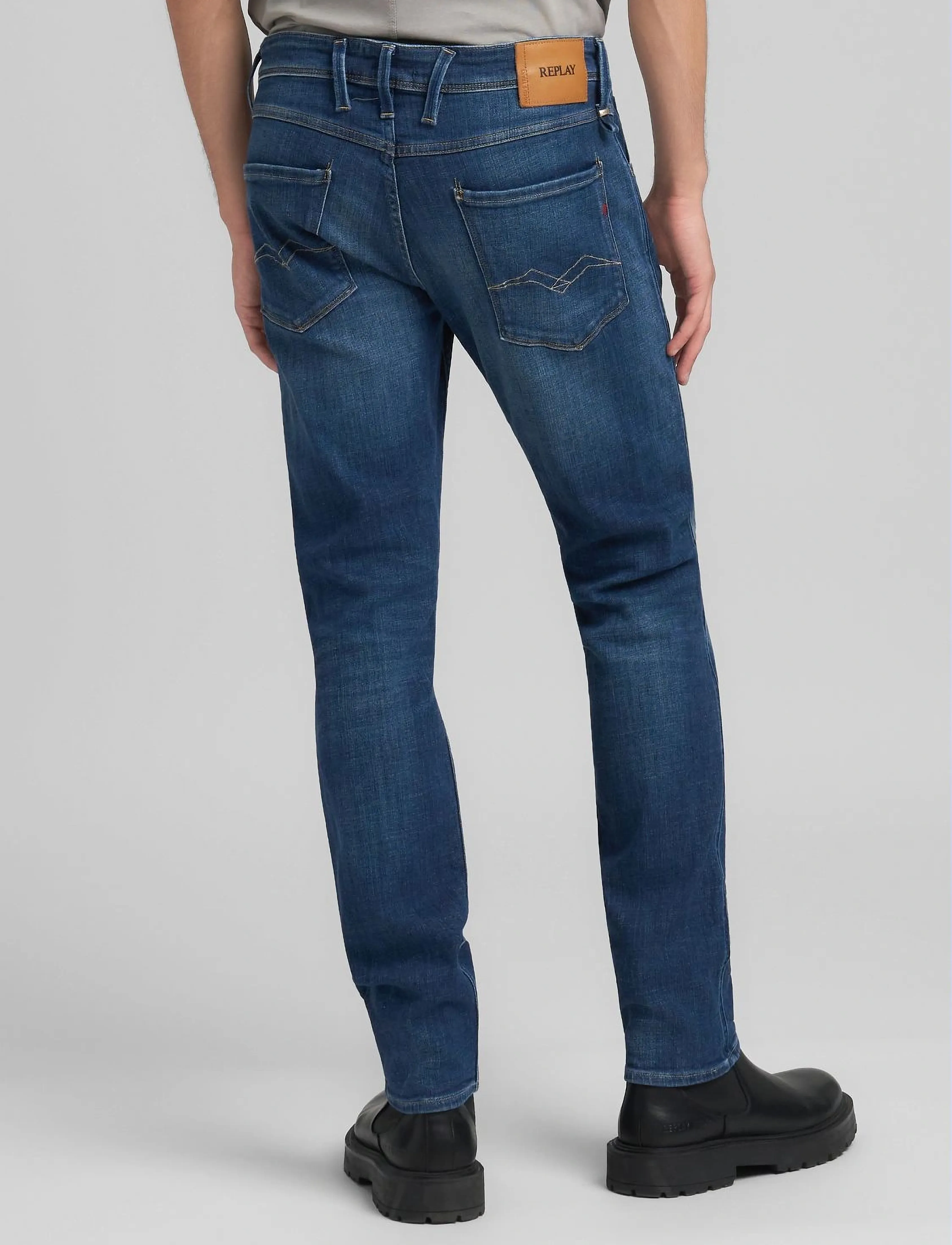 Replay ANBASS Trousers SLIM AGED,Sustainable - Streetstyle - BLUE / navy