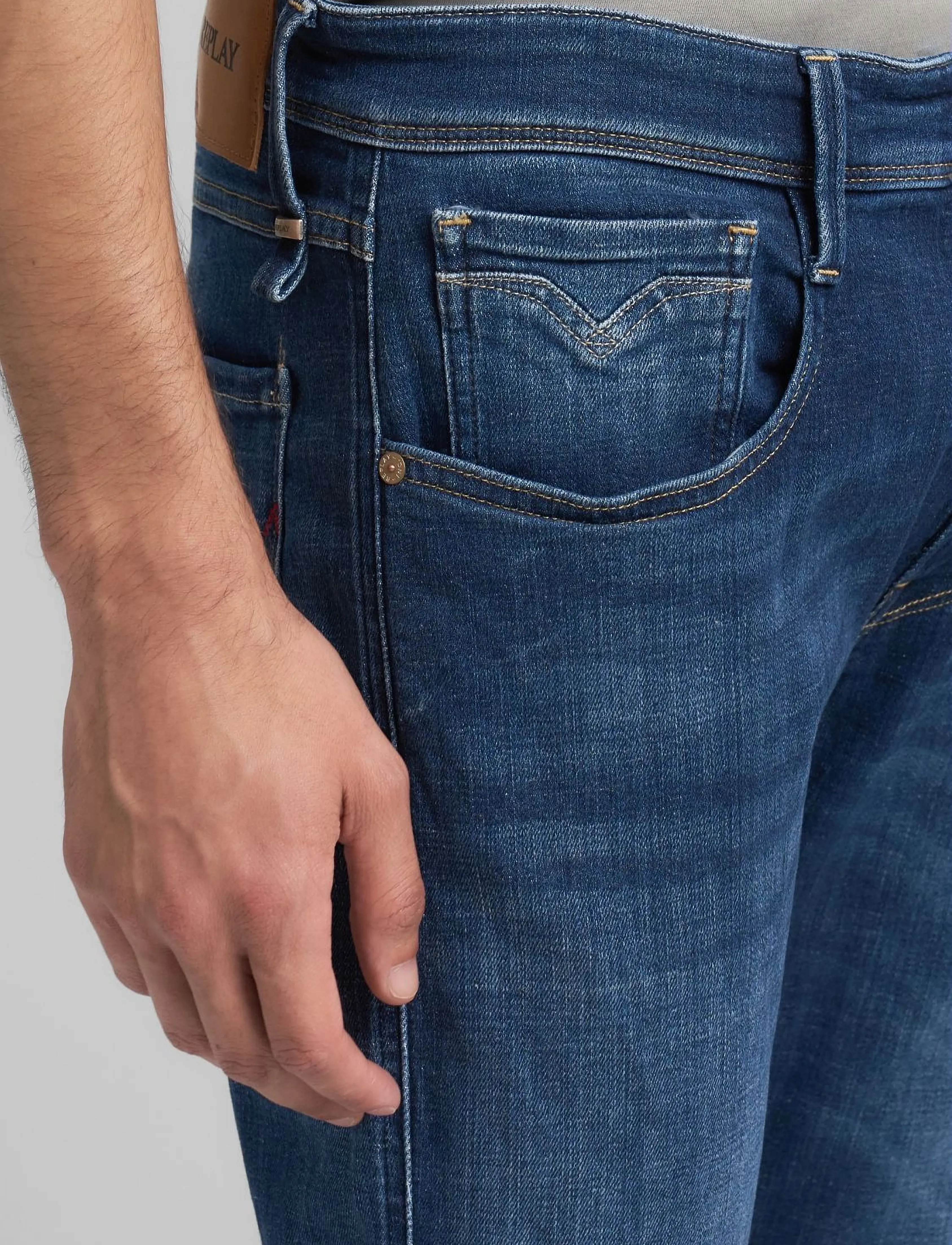 Replay - ANBASS Trousers SLIM AGED,Sustainable - slim fit jeans - blue - 5