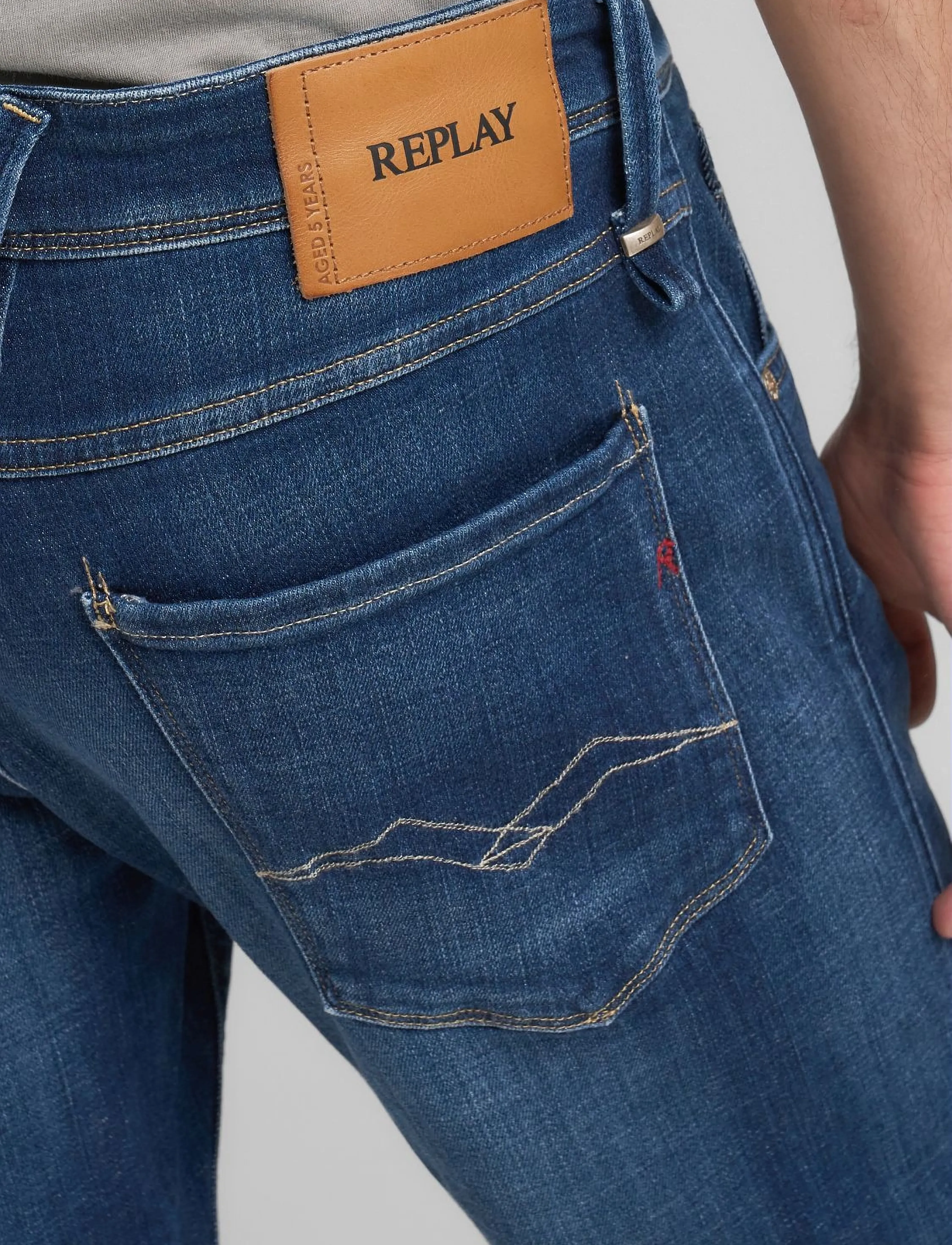 Replay - ANBASS Trousers SLIM AGED,Sustainable - slim-fit jeans - blue - 5