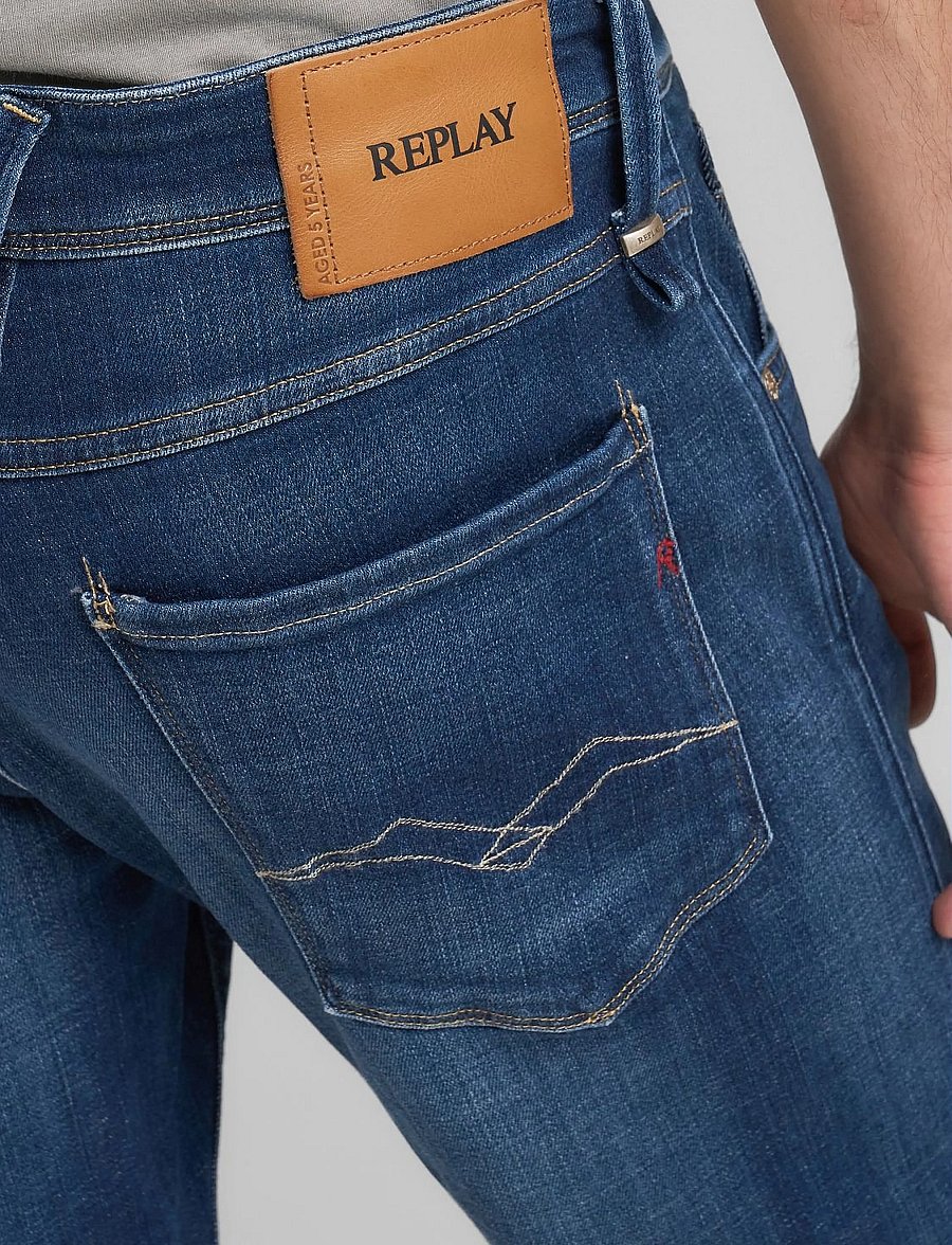 Replay - ANBASS Trousers SLIM AGED,Sustainable - slim fit jeans - blue - 5