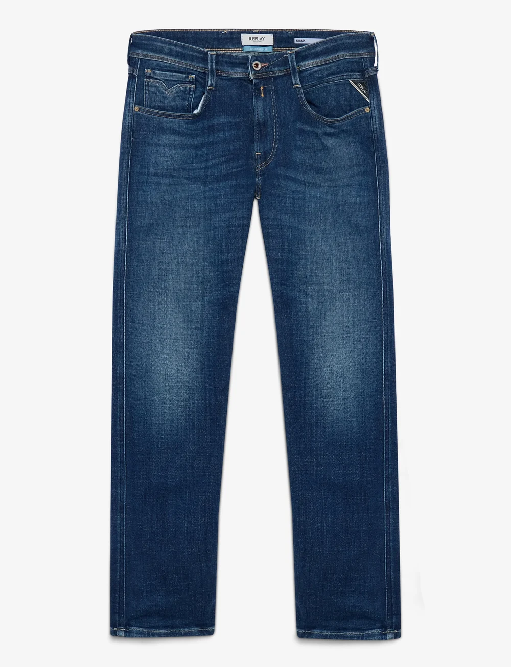 Replay - ANBASS Trousers SLIM AGED - slim jeans - dark blue - 1