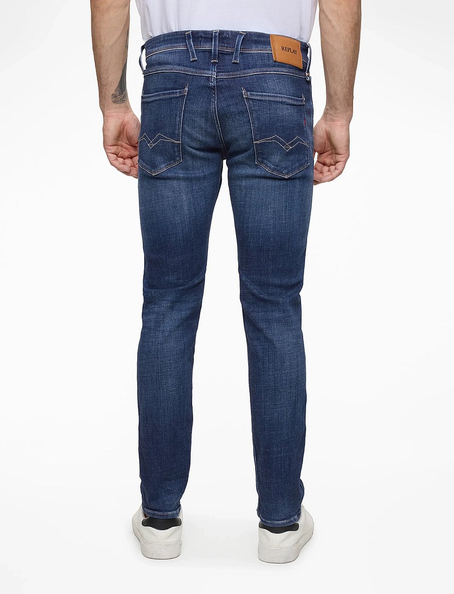 Replay - ANBASS Trousers SLIM AGED,Sustainable - slim-fit jeans - dark blue - 5