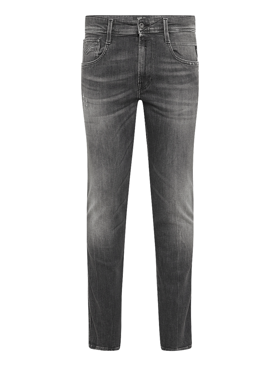 Replay - ANBASS SLIM AGED Sustainable DENIM Trousers - slim fit jeans - grey - 1
