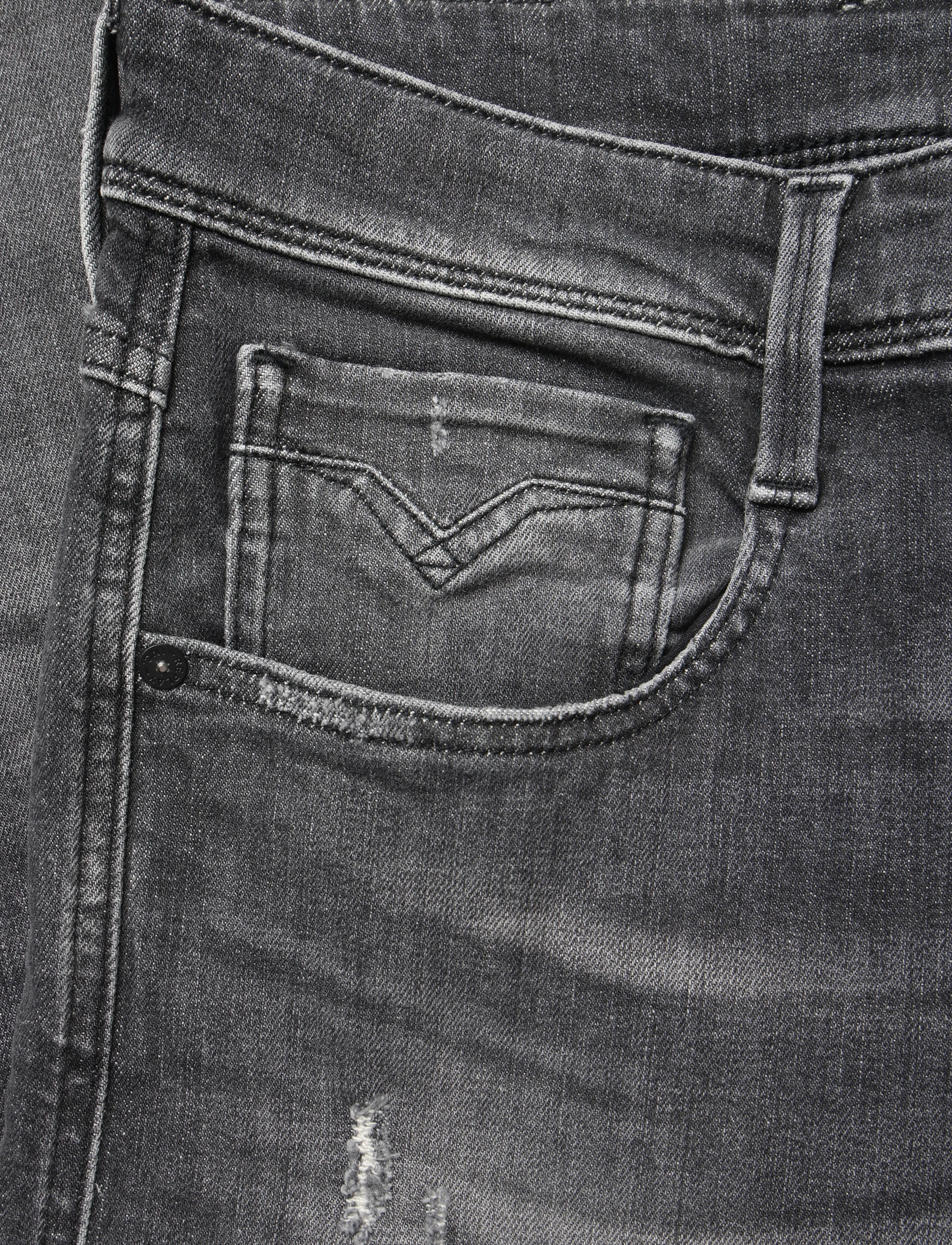 Replay - ANBASS SLIM AGED Sustainable DENIM Trousers - slim fit jeans - grey - 4