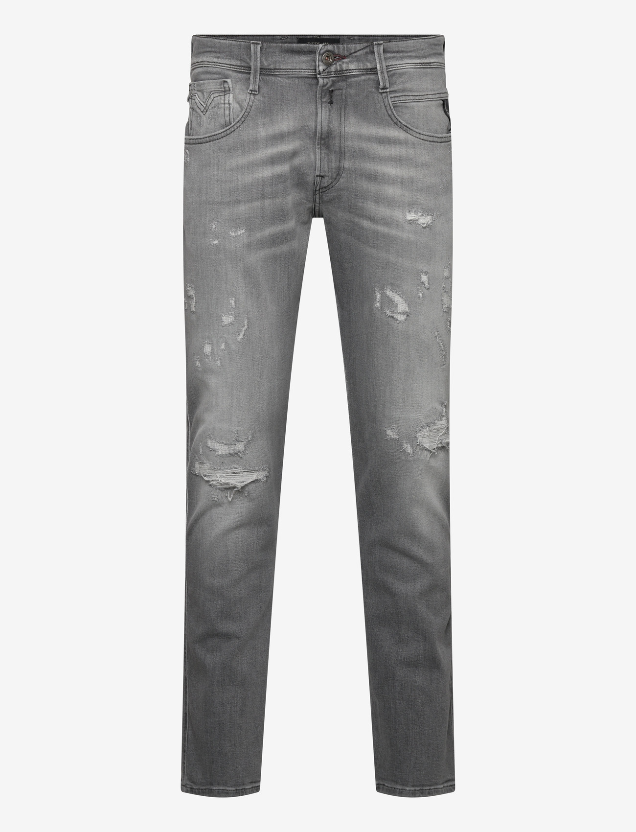 Replay - ANBASS Trousers SLIM AGED - slim jeans - medium grey - 1