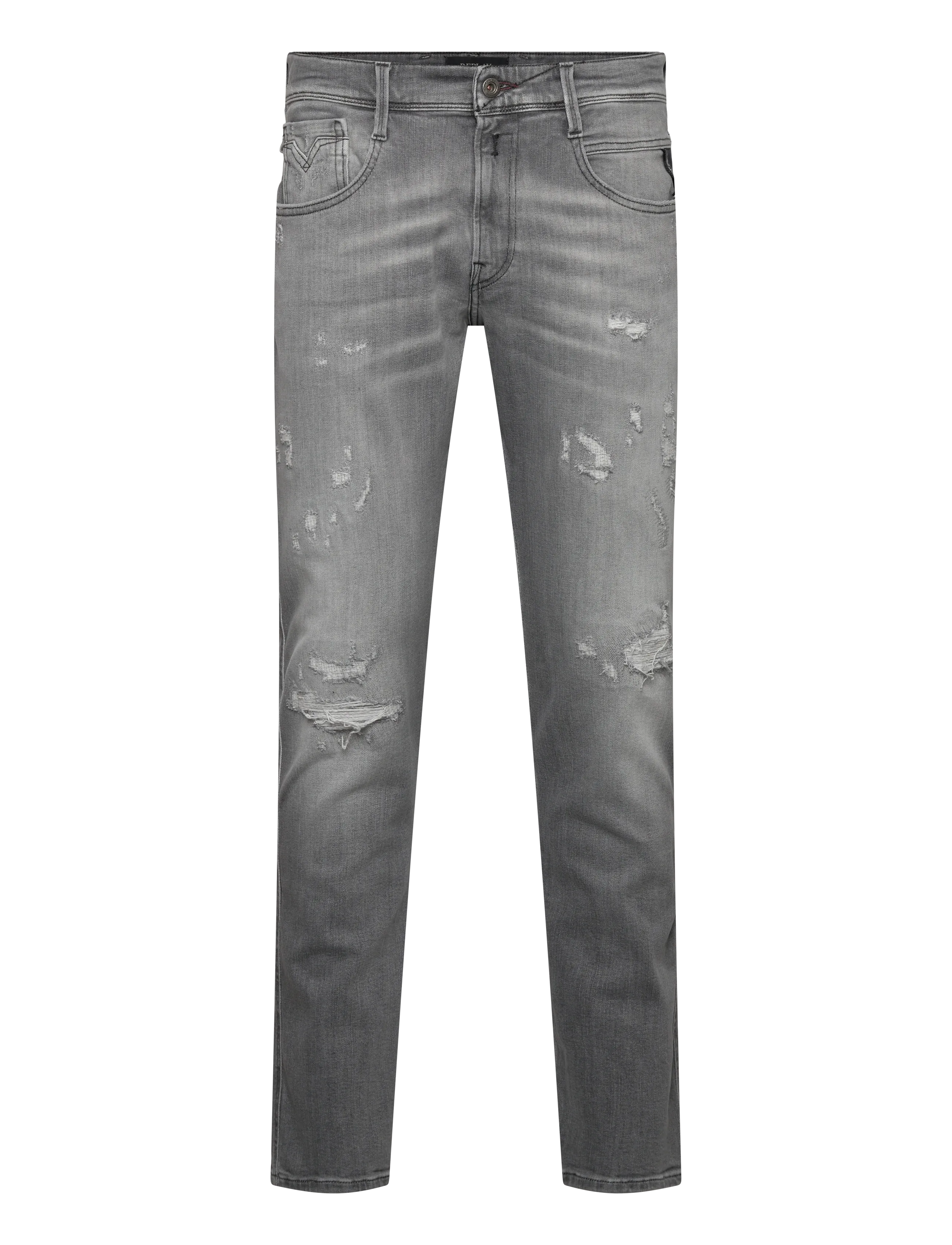 Replay ANBASS Trousers SLIM AGED - Kleidung - MEDIUM GREY / grey