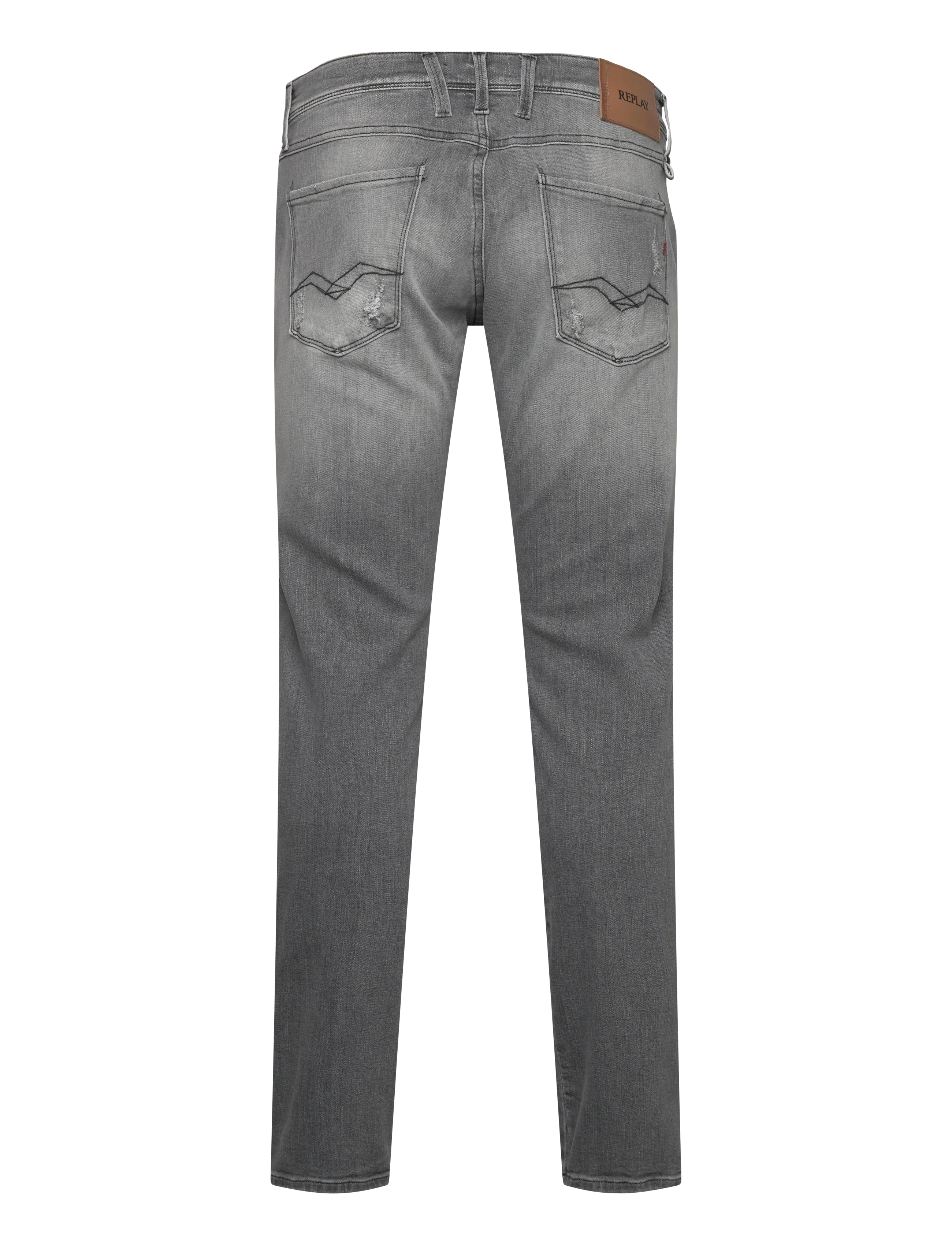 Replay - ANBASS Trousers SLIM AGED - slim jeans - medium grey - 2