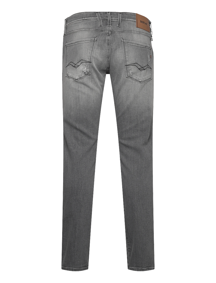 Replay - ANBASS Trousers SLIM AGED - slim jeans - medium grey - 2