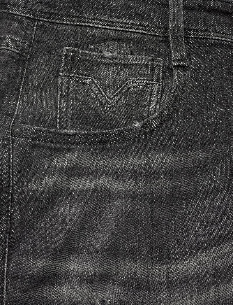 Replay - ANBASS Trousers SLIM AGED - kitsad teksad - dark grey - 5