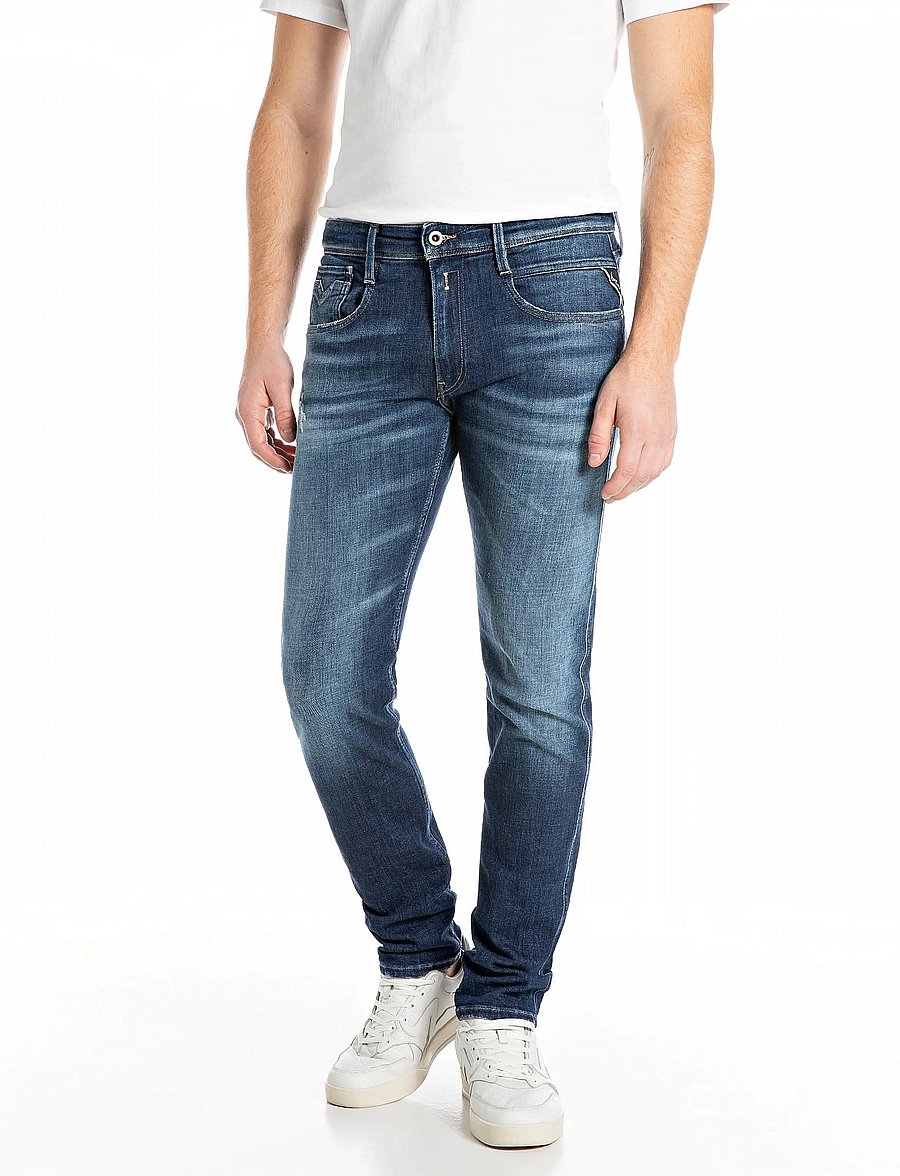 Replay - ANBASS Trousers SLIM AGED,Sustainable - slim fit jeans - dark blue - 0