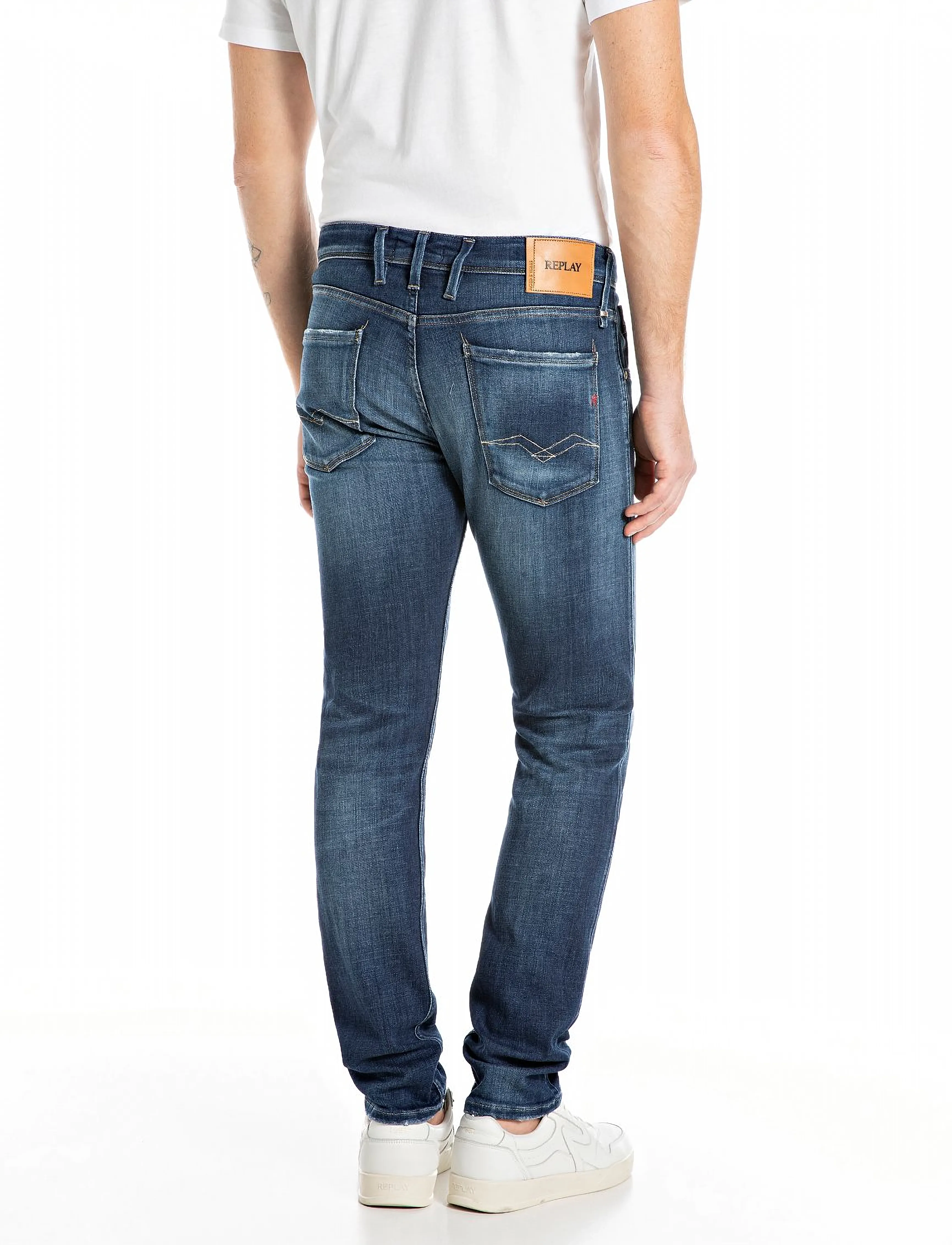 Replay - ANBASS Trousers SLIM AGED,Sustainable - slim fit jeans - dark blue - 3