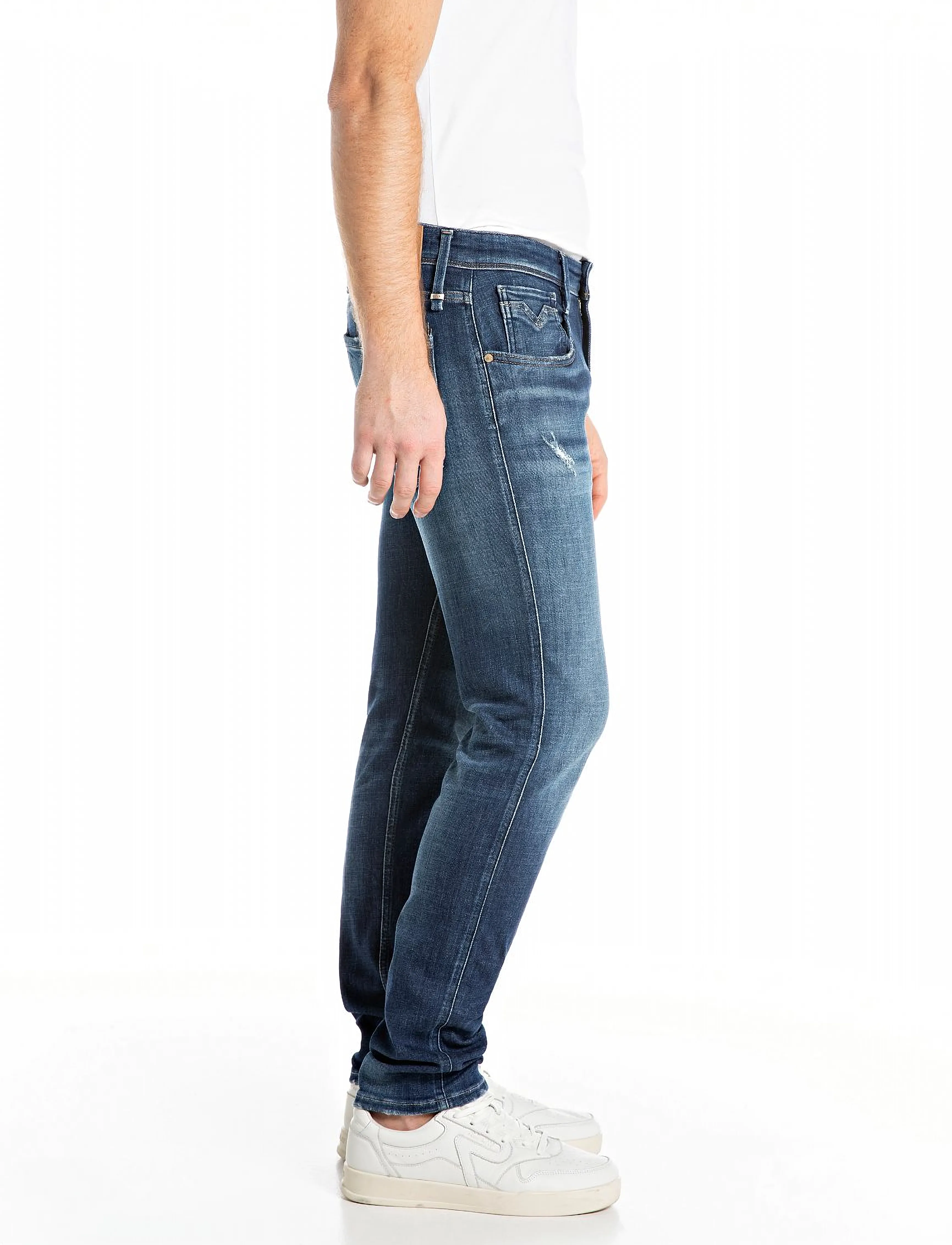 Replay - ANBASS Trousers SLIM AGED,Sustainable - slim fit jeans - dark blue - 4