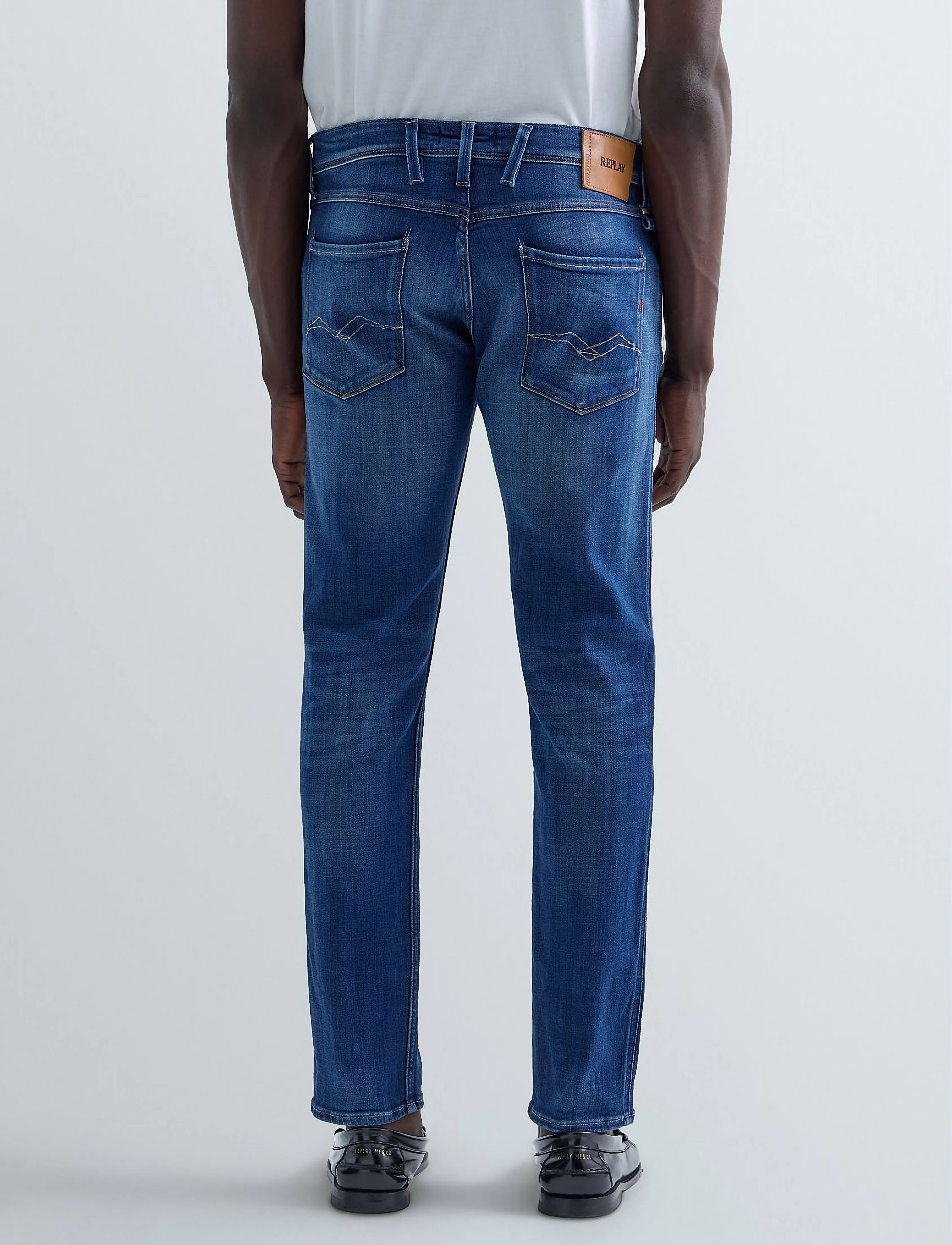 Replay ANBASS Trousers SLIM AGED,Sustainable - Streetstyle - DARK BLUE / navy