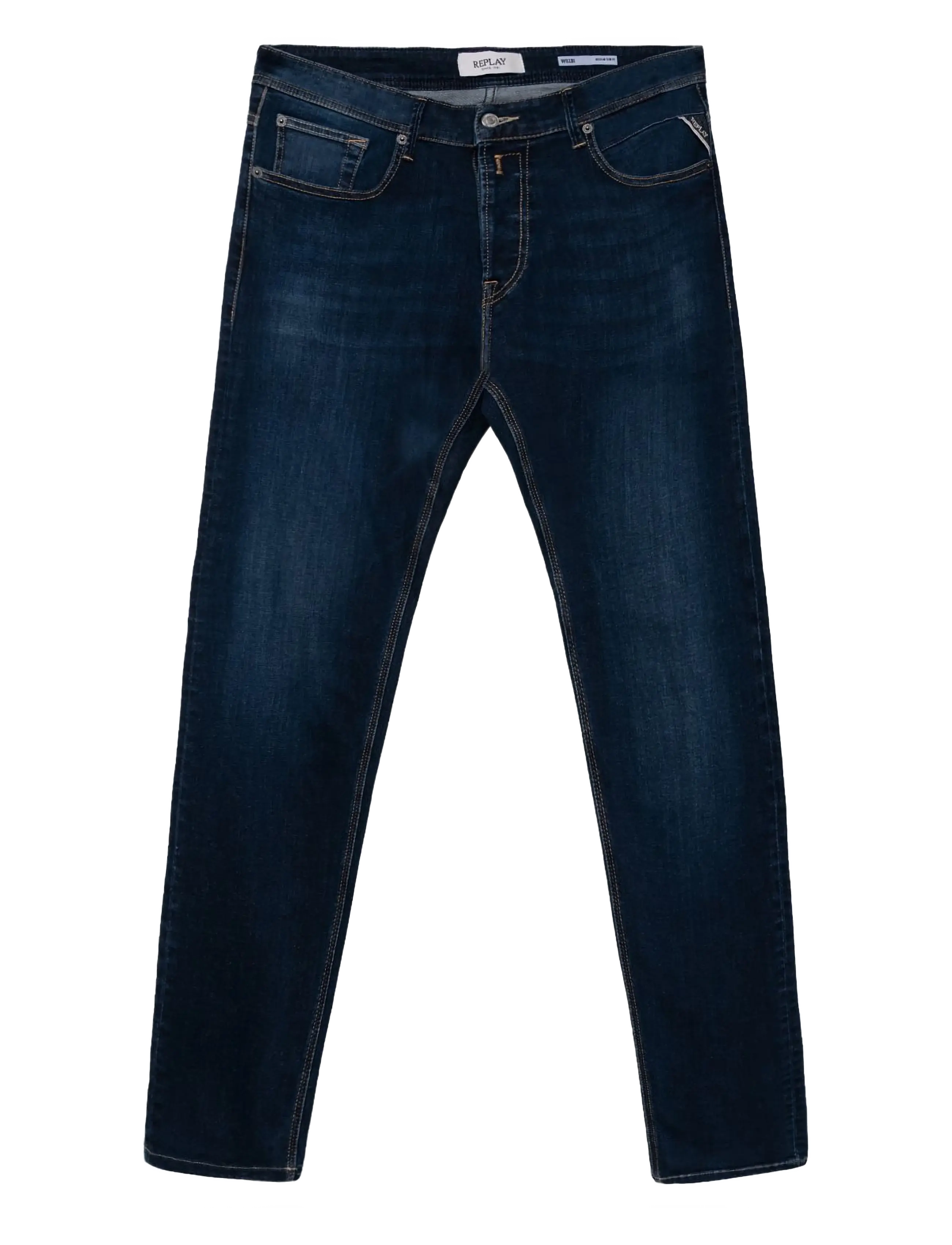 Replay ANBASS Trousers SLIM 99 Denim - Replay - DARK BLUE / navy