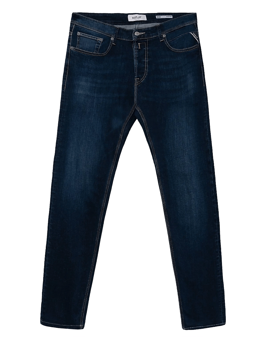 Replay - ANBASS Trousers SLIM 99 Denim - kitsad teksad - dark blue - 1
