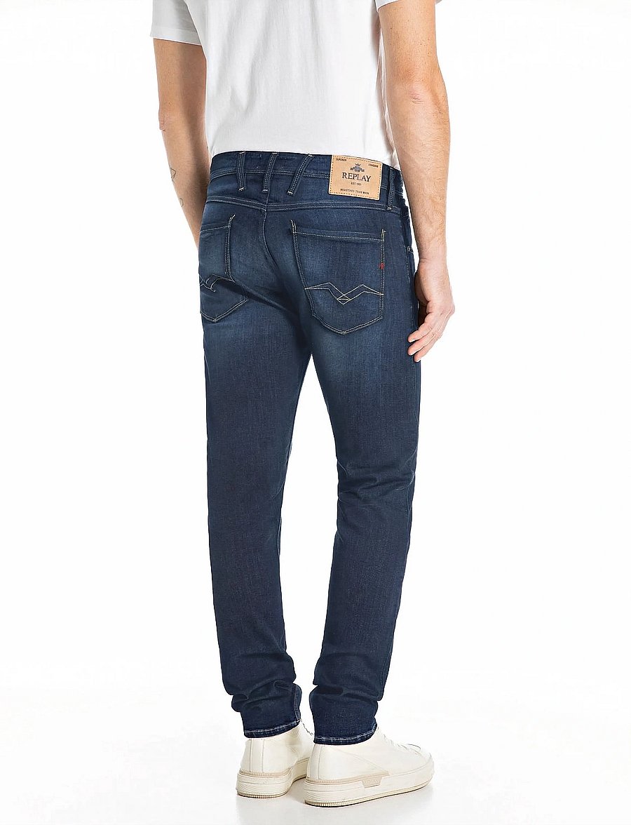 Replay - ANBASS Trousers SLIM 99 Denim - kitsad teksad - dark blue - 2