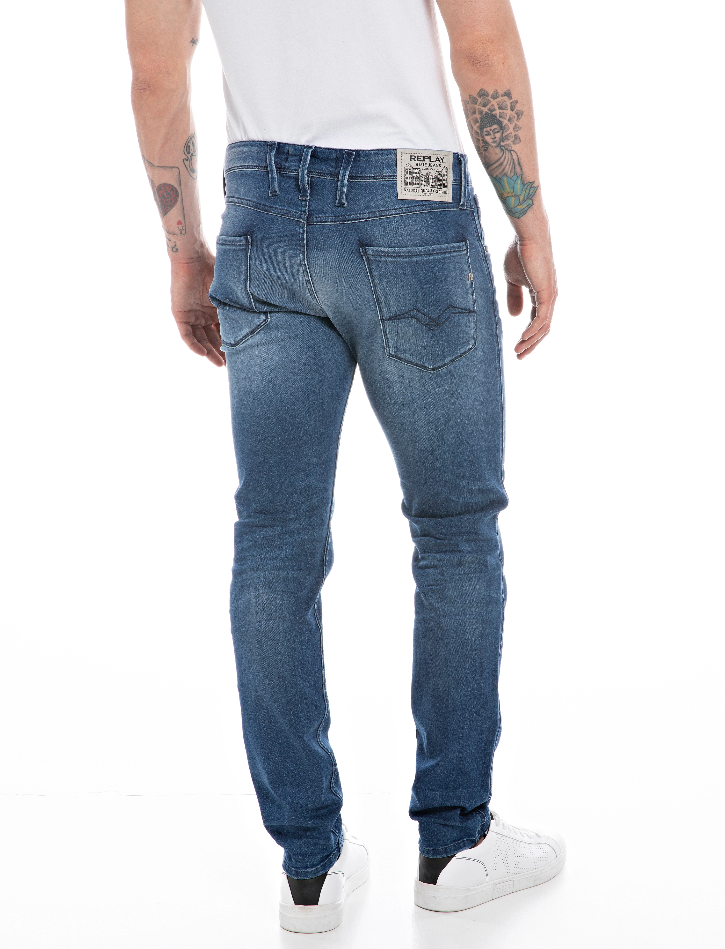 Replay - ANBASS Trousers SLIM 99 Denim - blue - 3
