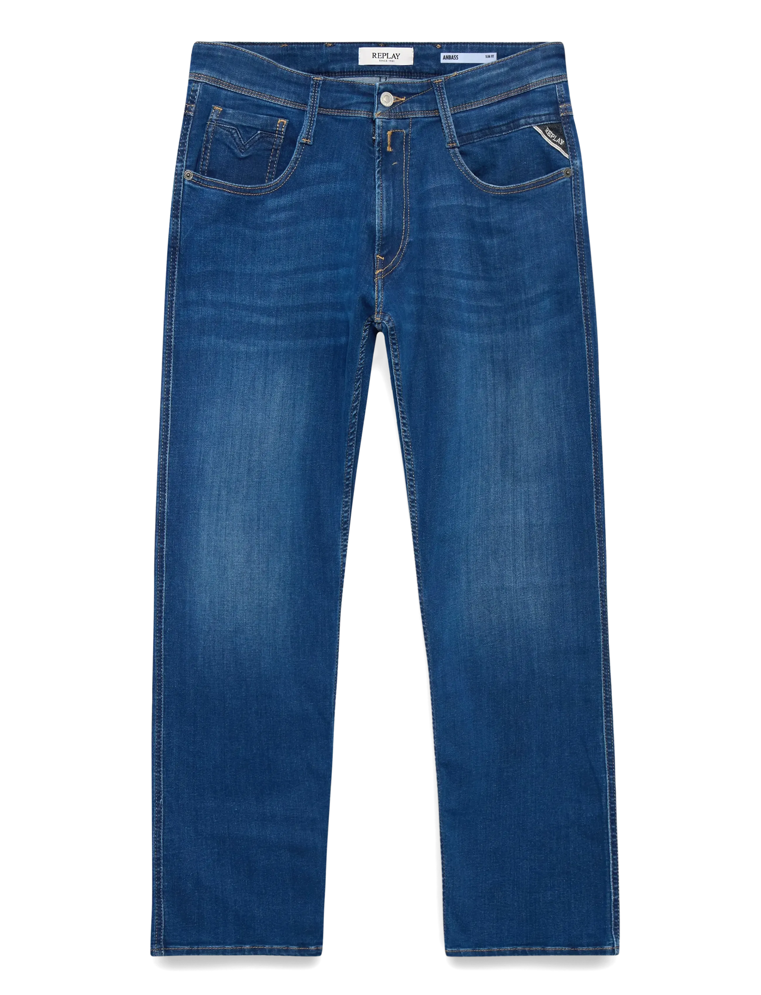 Replay ANBASS Trousers SLIM 99 Denim - Jeans - DARK BLUE / blue