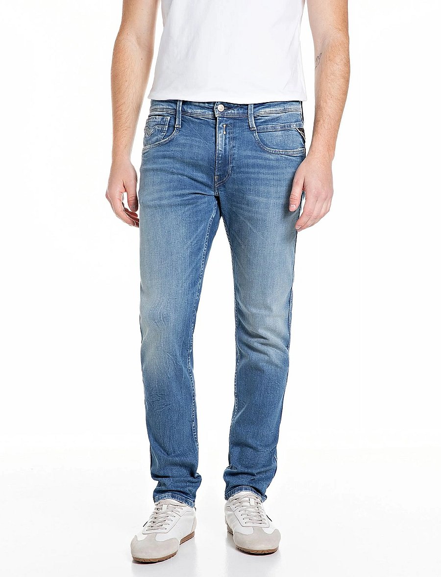 Replay - ANBASS Trousers SLIM 573 ECO PLUS - slim jeans - medium blue - 0