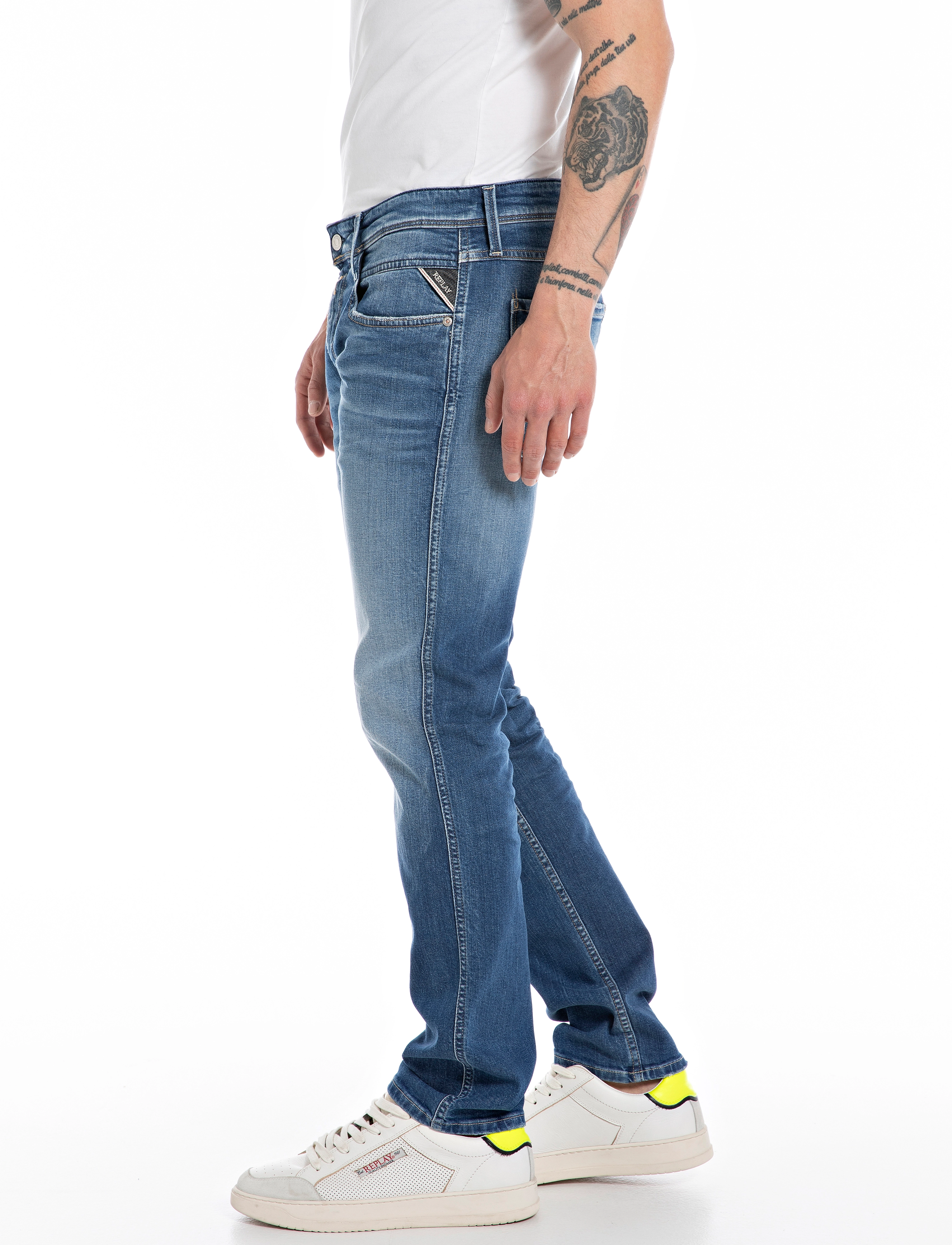 Replay - ANBASS Trousers SLIM 573 ONLINE - blue - 3