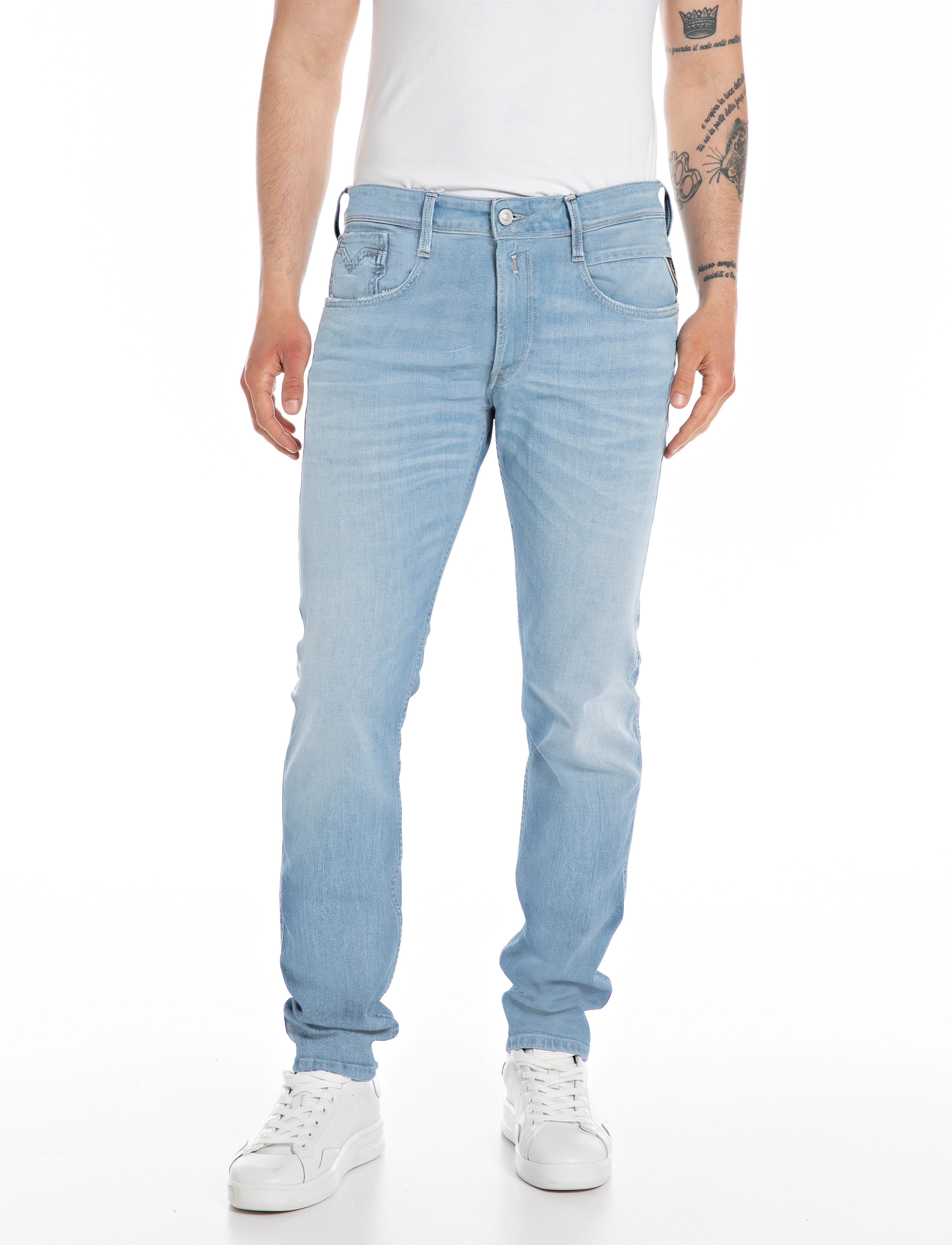 Replay - ANBASS Trousers SLIM 573 ONLINE - blue - 2
