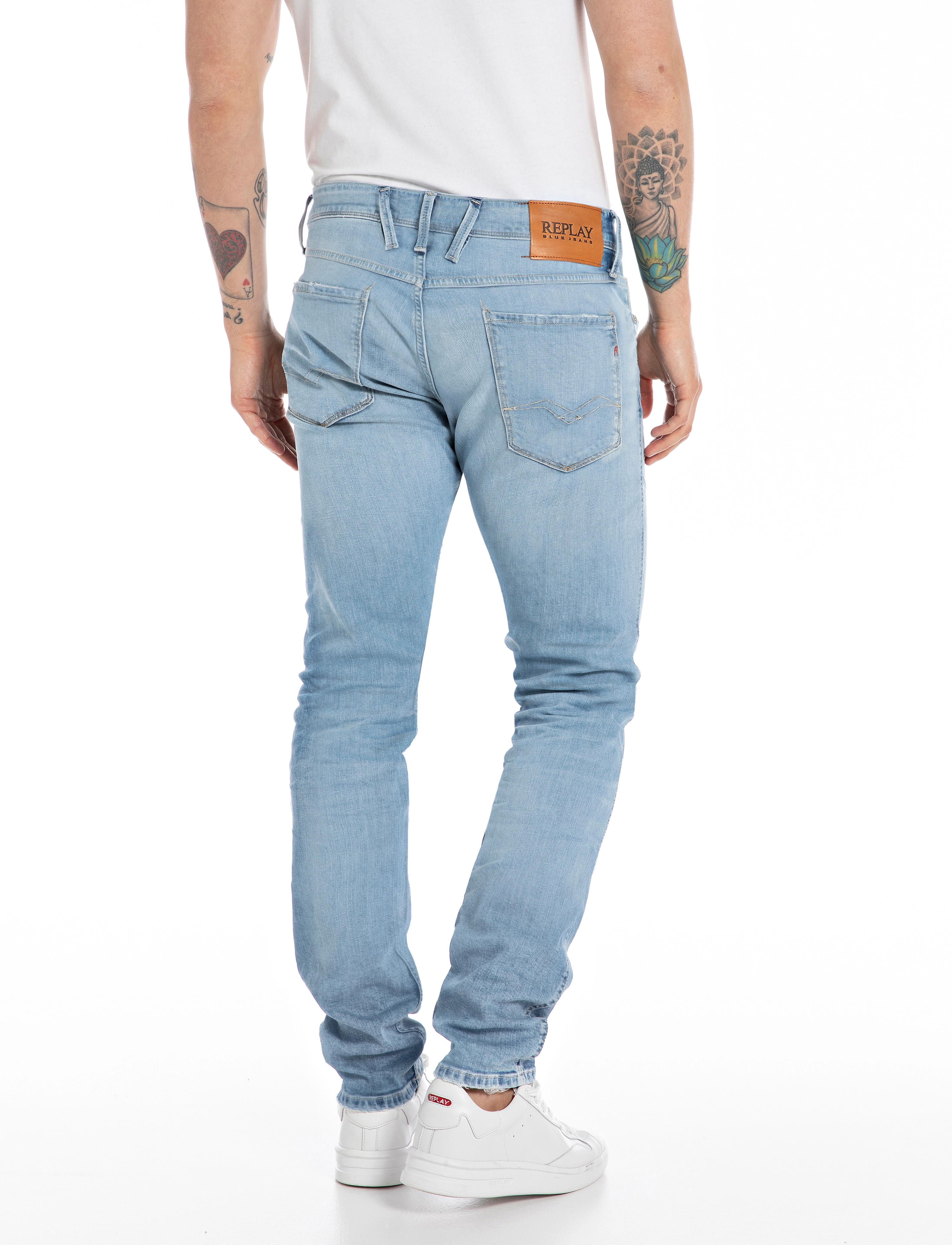 Replay - ANBASS Trousers SLIM 573 ONLINE - blue - 3