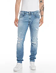 Replay - ANBASS Trousers SLIM 573 ONLINE - regular piegriezuma džinsa bikses - blue - 4