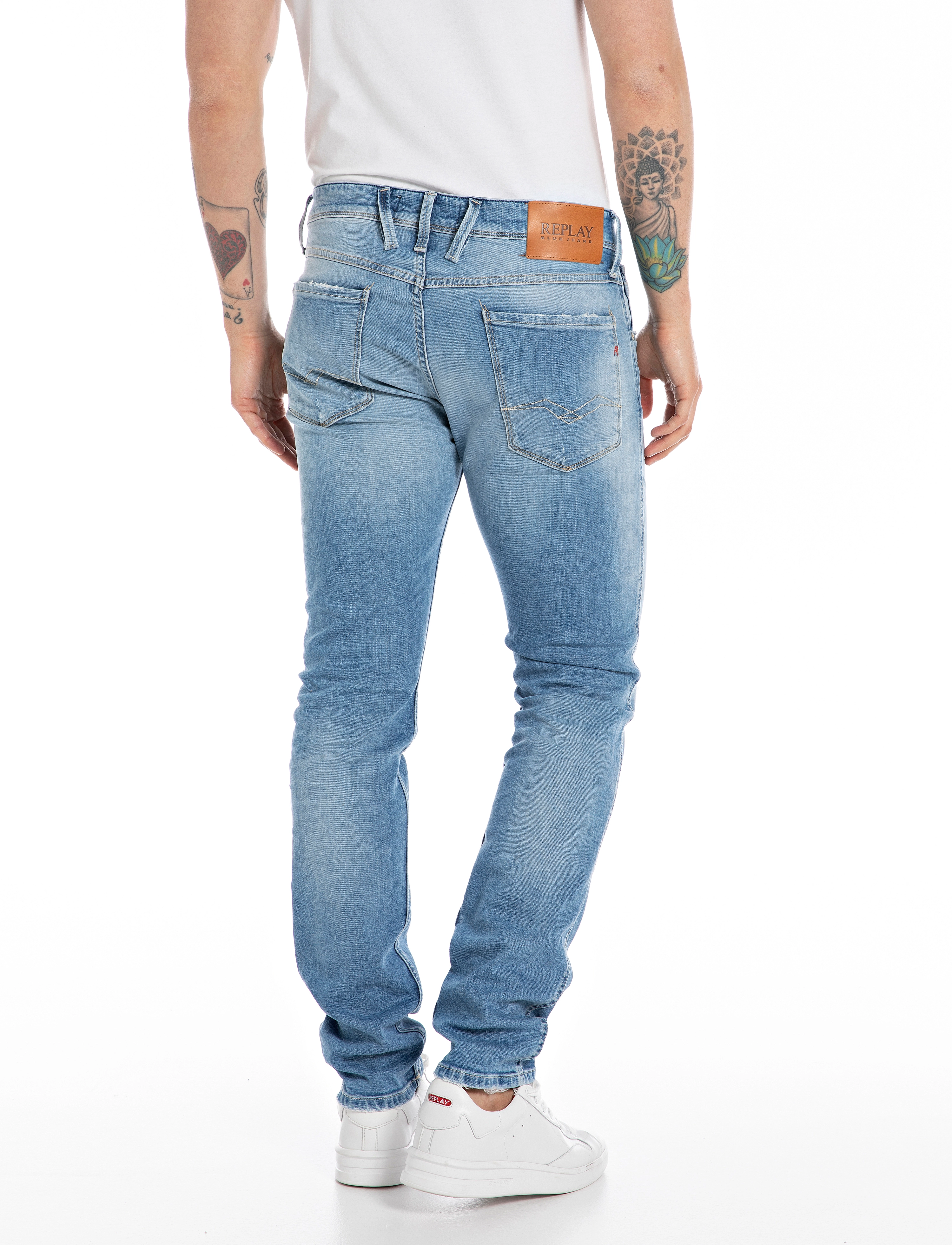 Replay - ANBASS Trousers SLIM 573 ONLINE - blue - 3