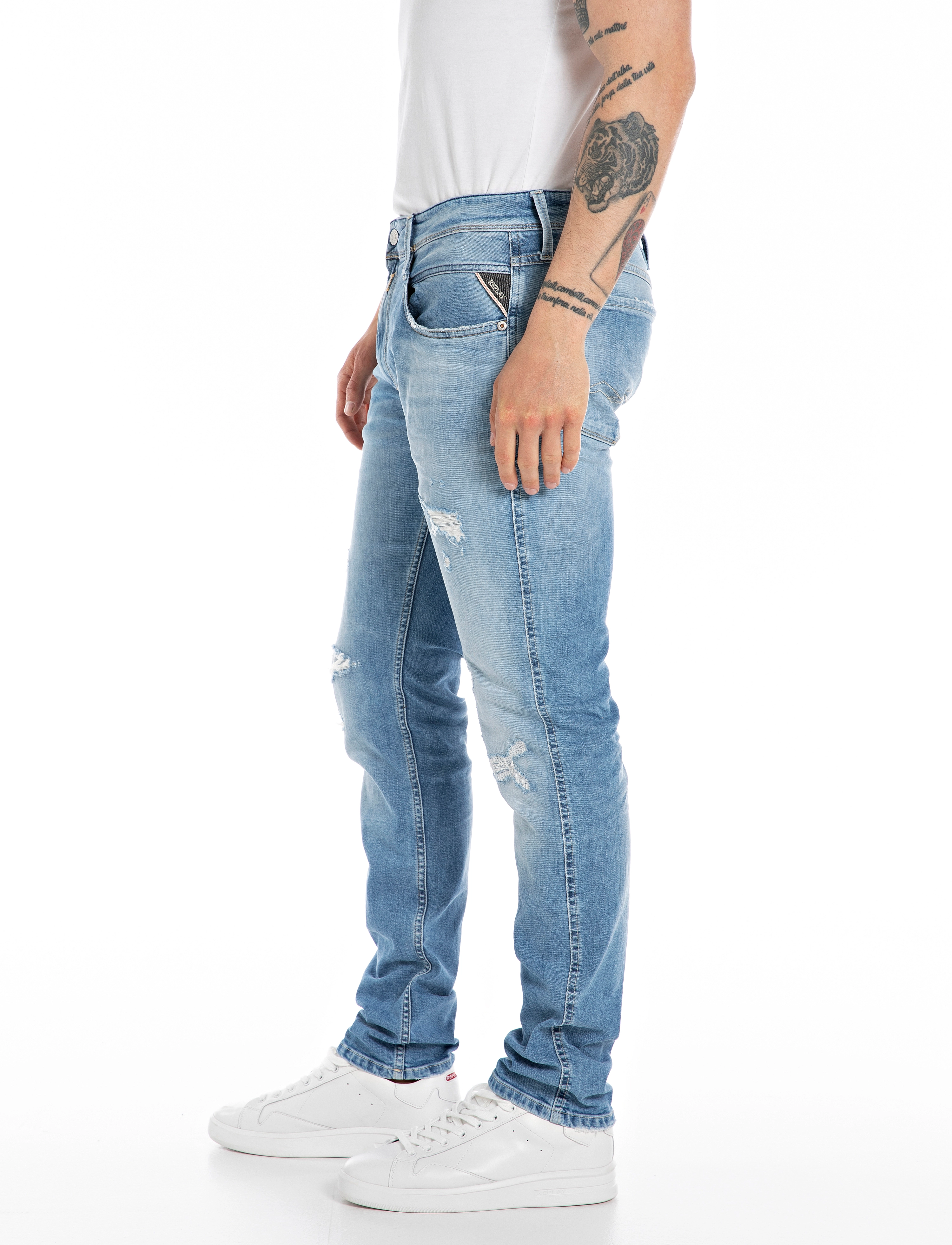 Replay - ANBASS Trousers SLIM 573 ONLINE - blue - 4