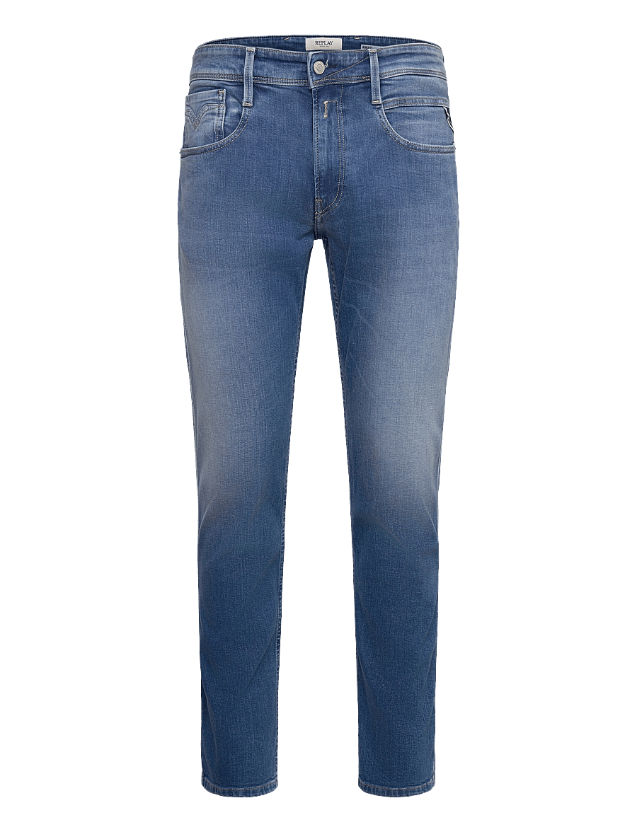 Replay - ANBASS Trousers SLIM 573 ECO PLUS - aptempti džinsai - blue - 0
