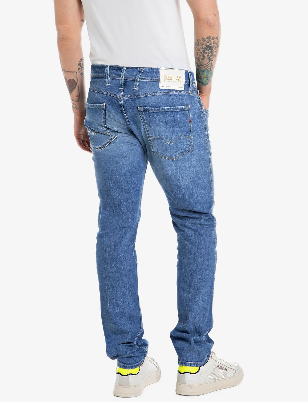 Replay - ANBASS Trousers SLIM 573 ECO PLUS - slim fit jeans - blue - 2