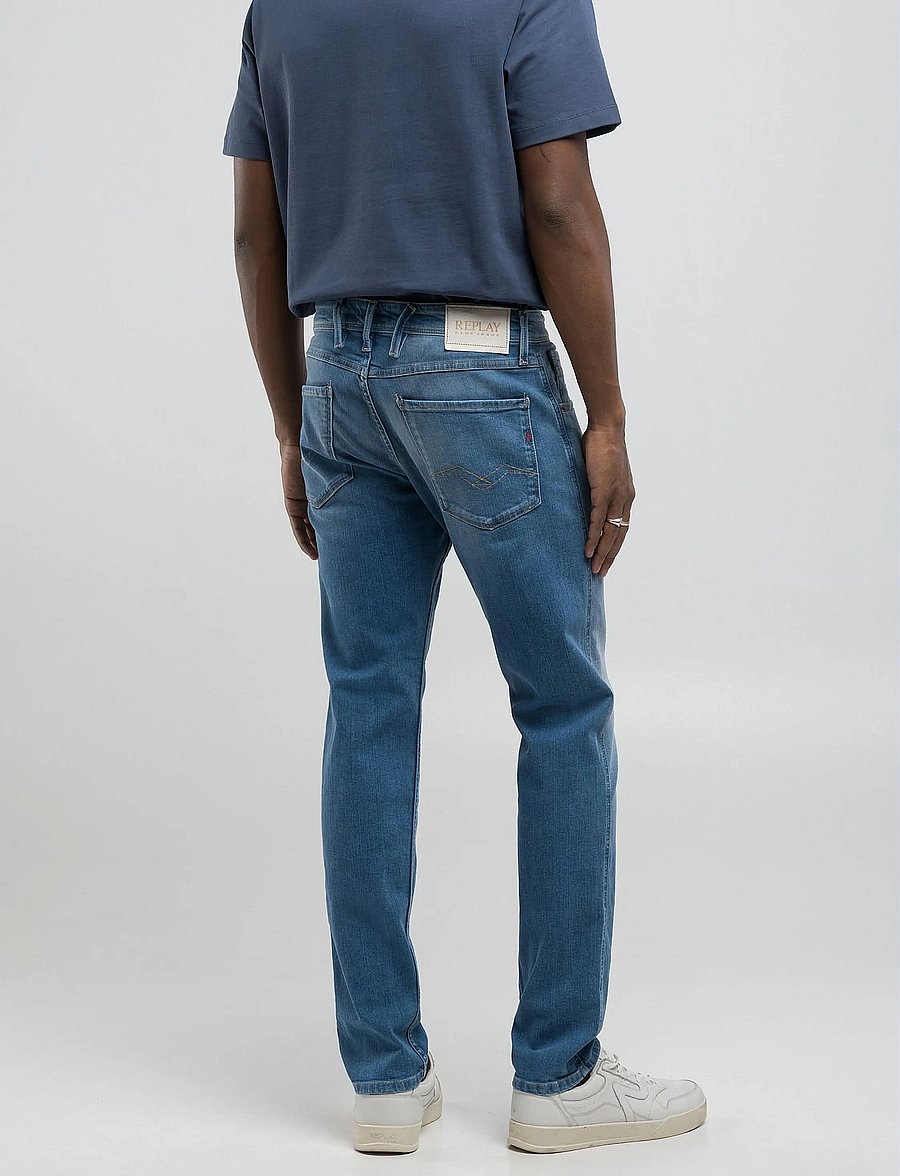 Replay - ANBASS Trousers SLIM 573 ECO PLUS - aptempti džinsai - blue - 5