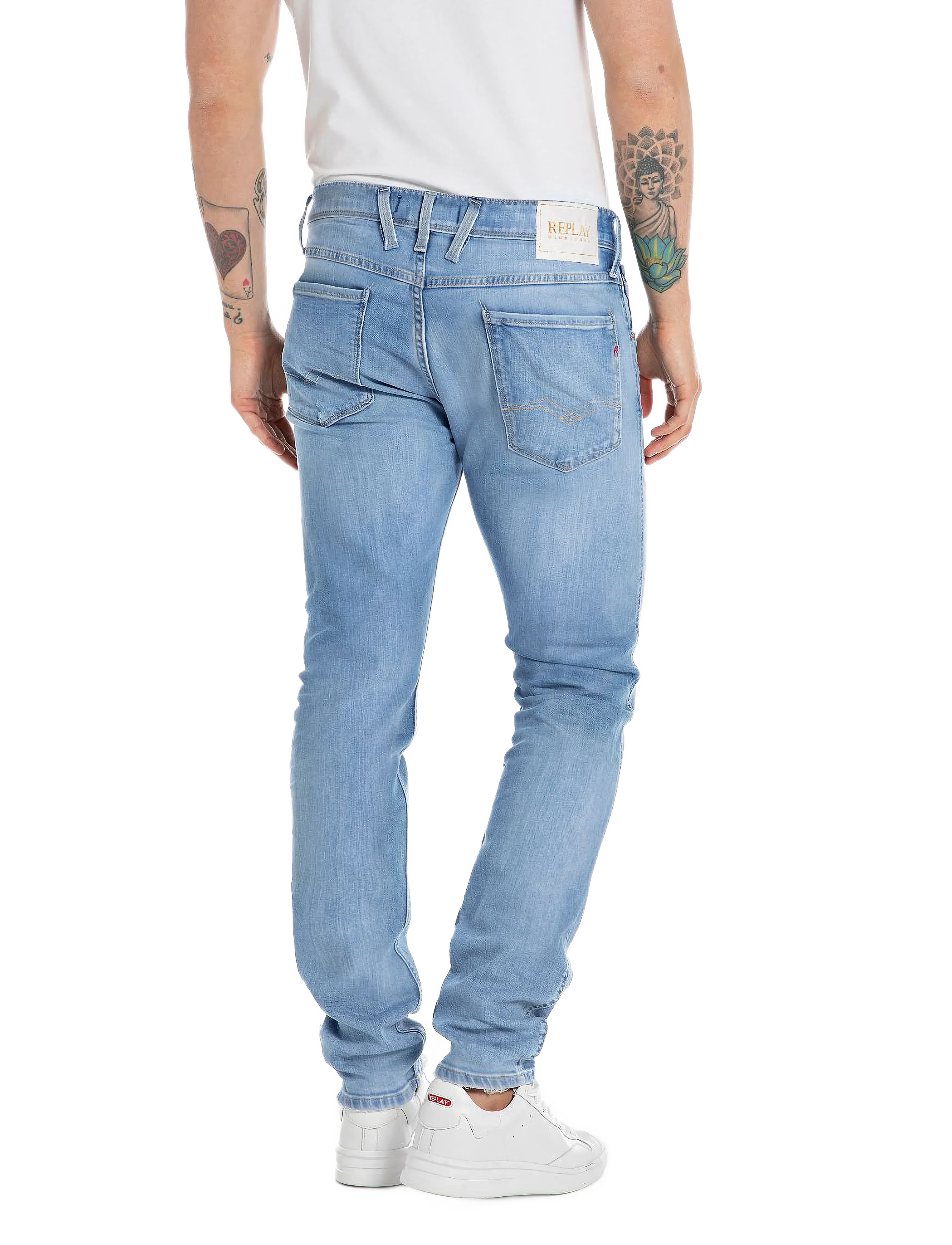 Replay - ANBASS Trousers SLIM 573 ECO PLUS - blue - 2