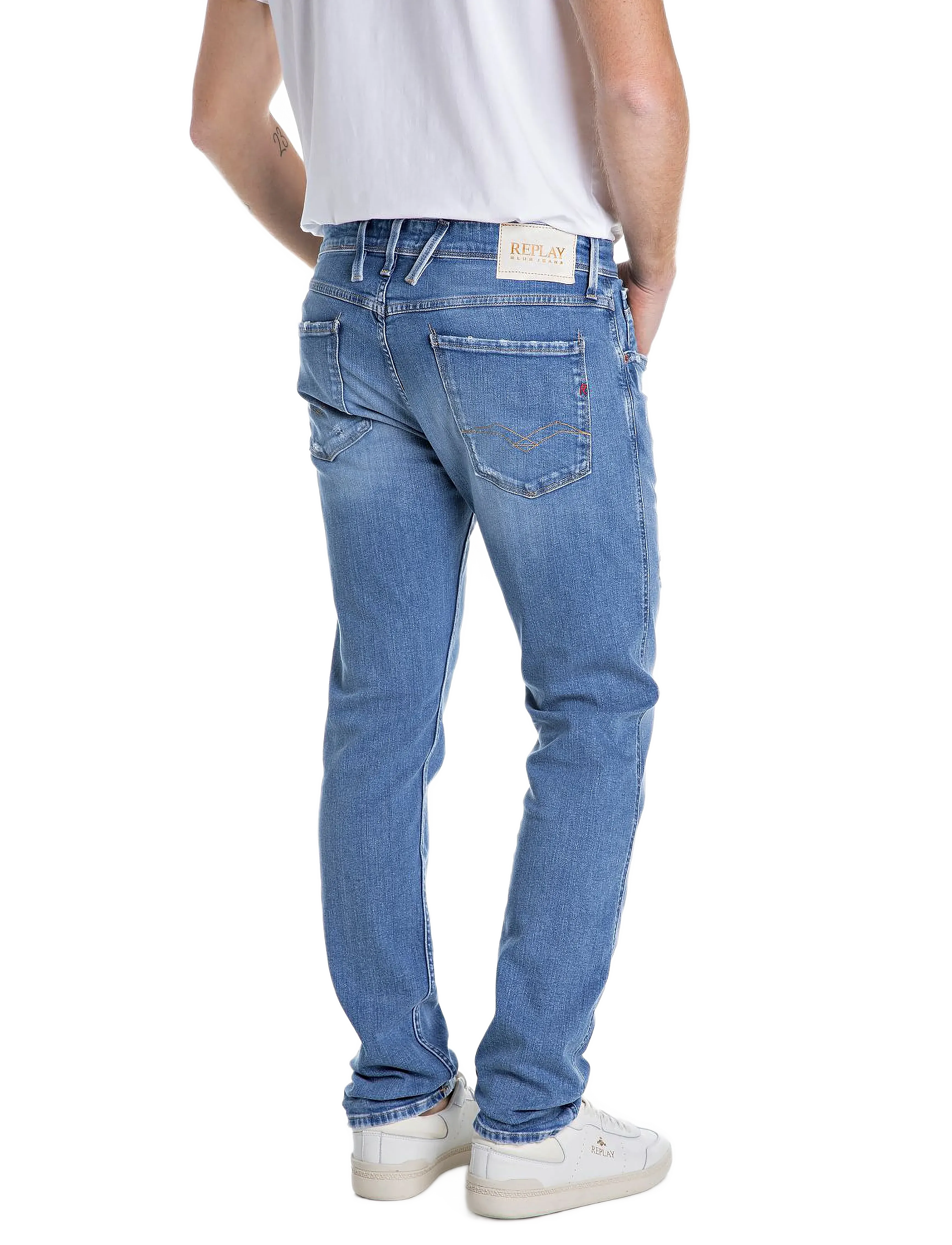 Replay - ANBASS Trousers SLIM 573 ECO PLUS - blue - 2