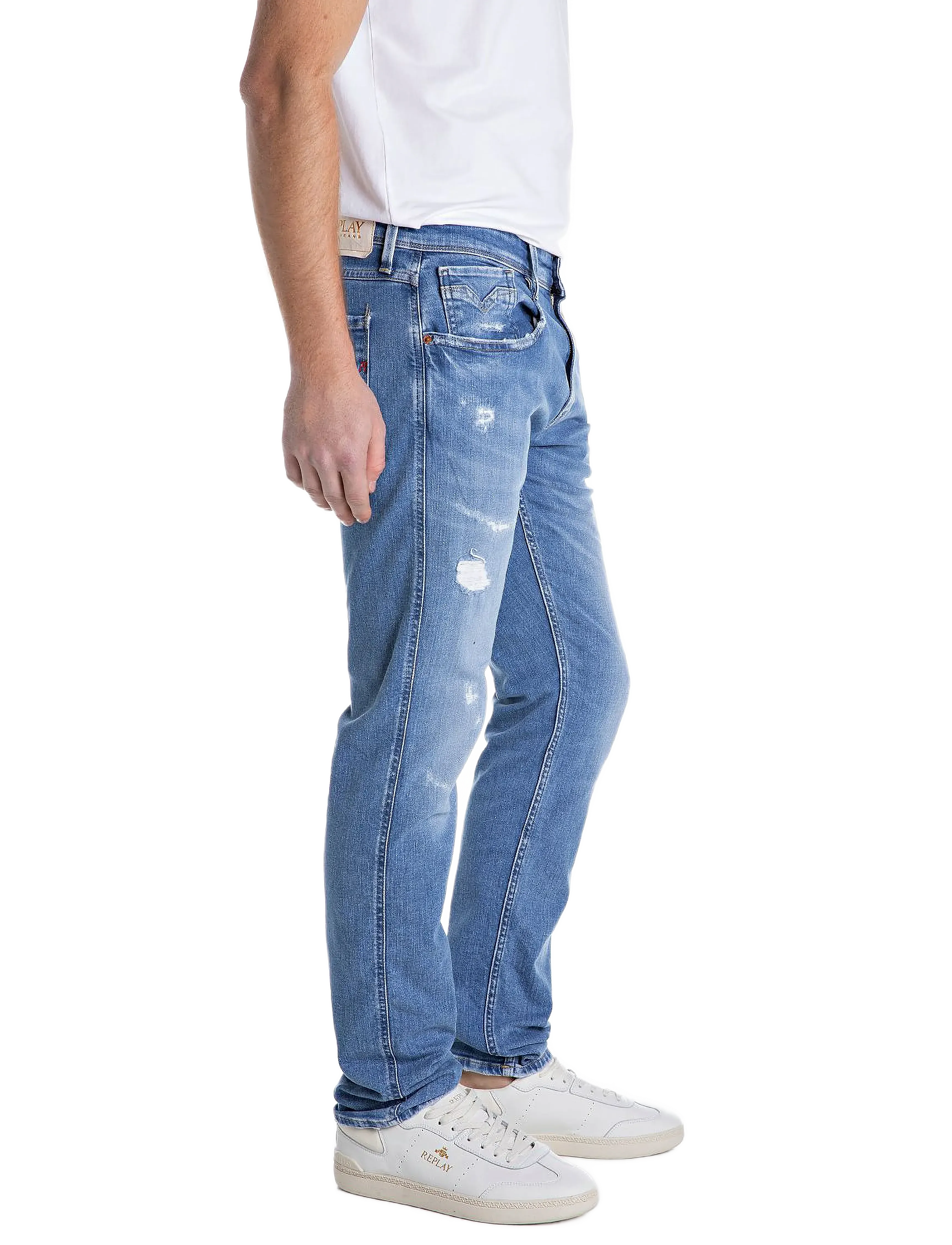 Replay - ANBASS Trousers SLIM 573 ECO PLUS - blue - 3