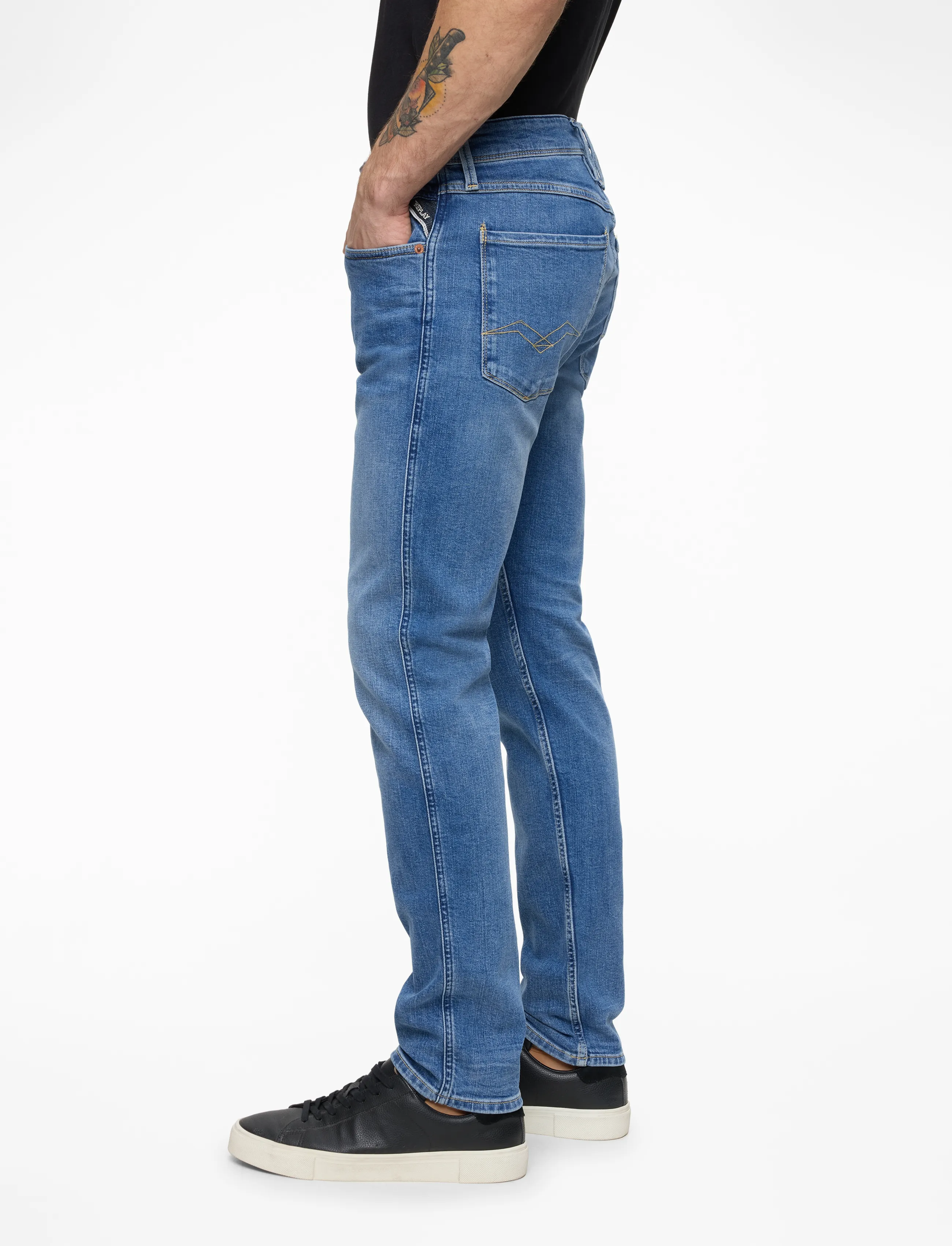 Replay - ANBASS Trousers SLIM 573 ECO PLUS - skinny jeans - blue - 3