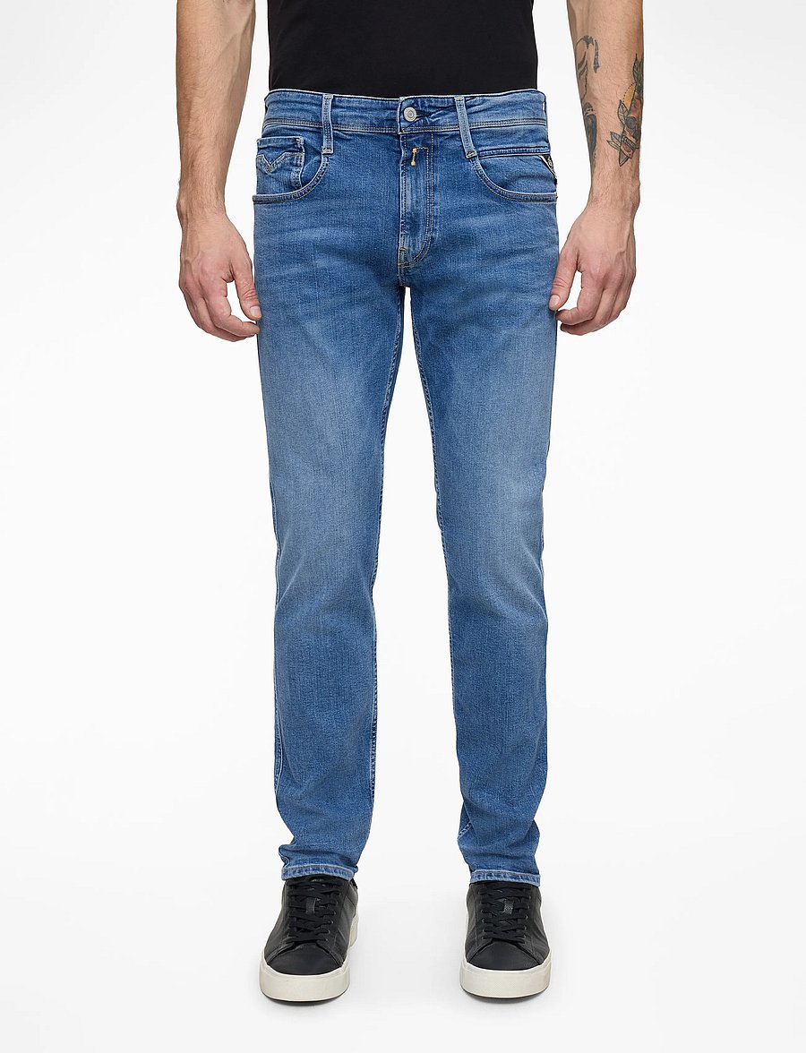 Replay - ANBASS Trousers SLIM 573 ECO PLUS - skinny jeans - blue - 0
