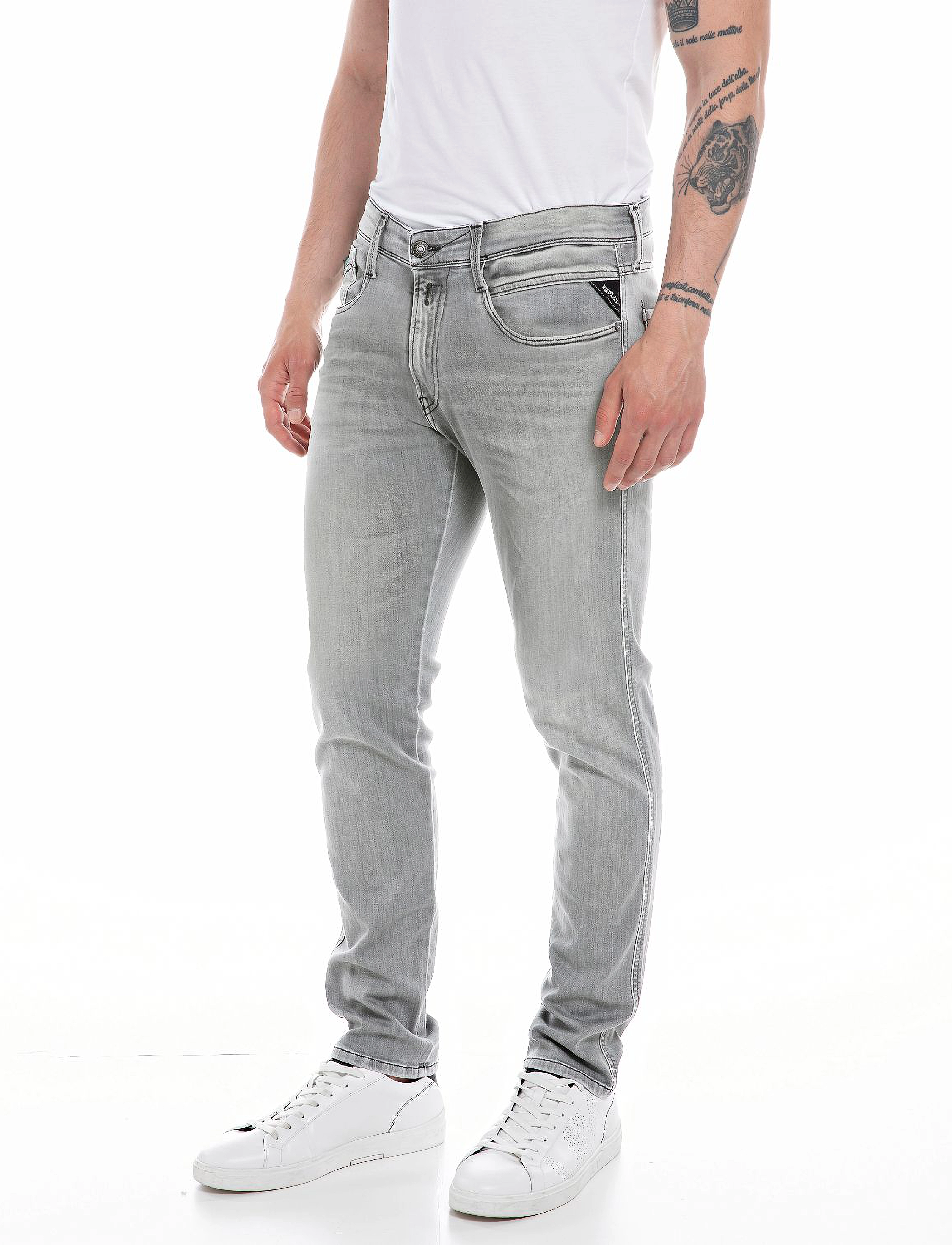 Replay - ANBASS Trousers SLIM 573 ONLINE - grey - 2
